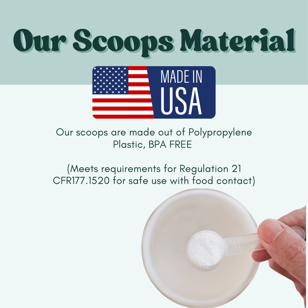 80 cc | 1/3 Cup | 2.7 fl oz. | 80 mL PP Measuring Scoop  Supplement and  Supply