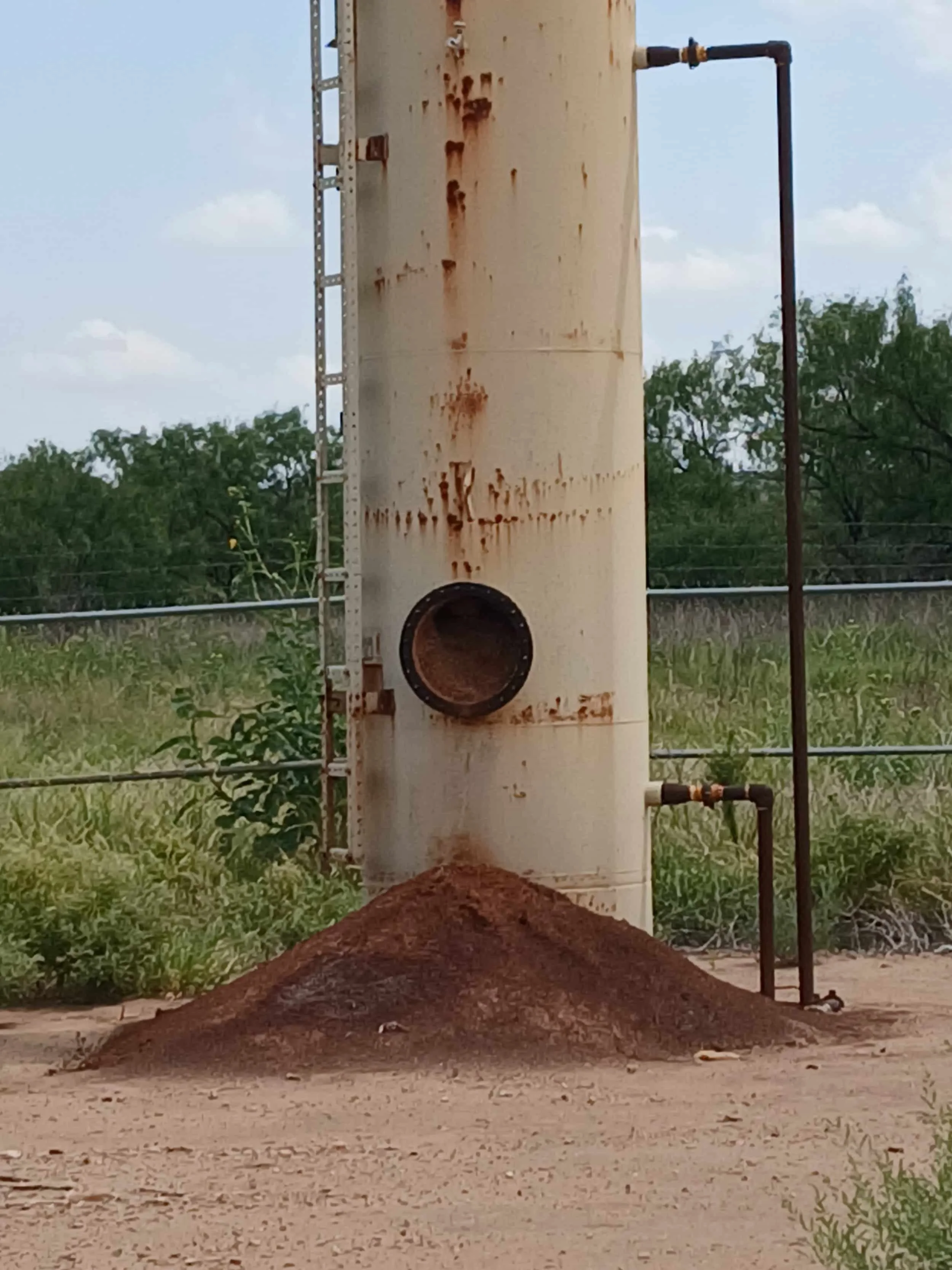 Dirty oil and gas equipment