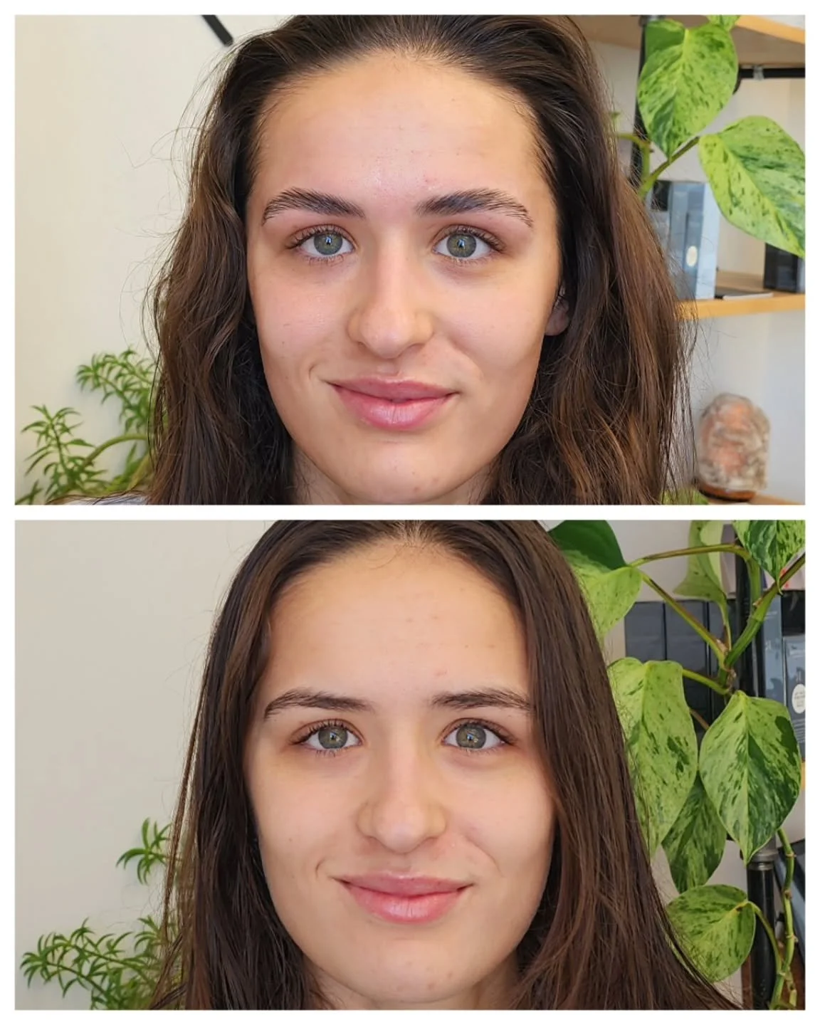✨ Brow Lamination Glow-Up ✨

Soft, lifted, fluffy brows that frame the face just right.
Lamination gives you that effortlessly polished look &mdash; no pencil, no gel, just naturally gorgeous definition. 🤍

Which photo do you prefer: Natural or lamm