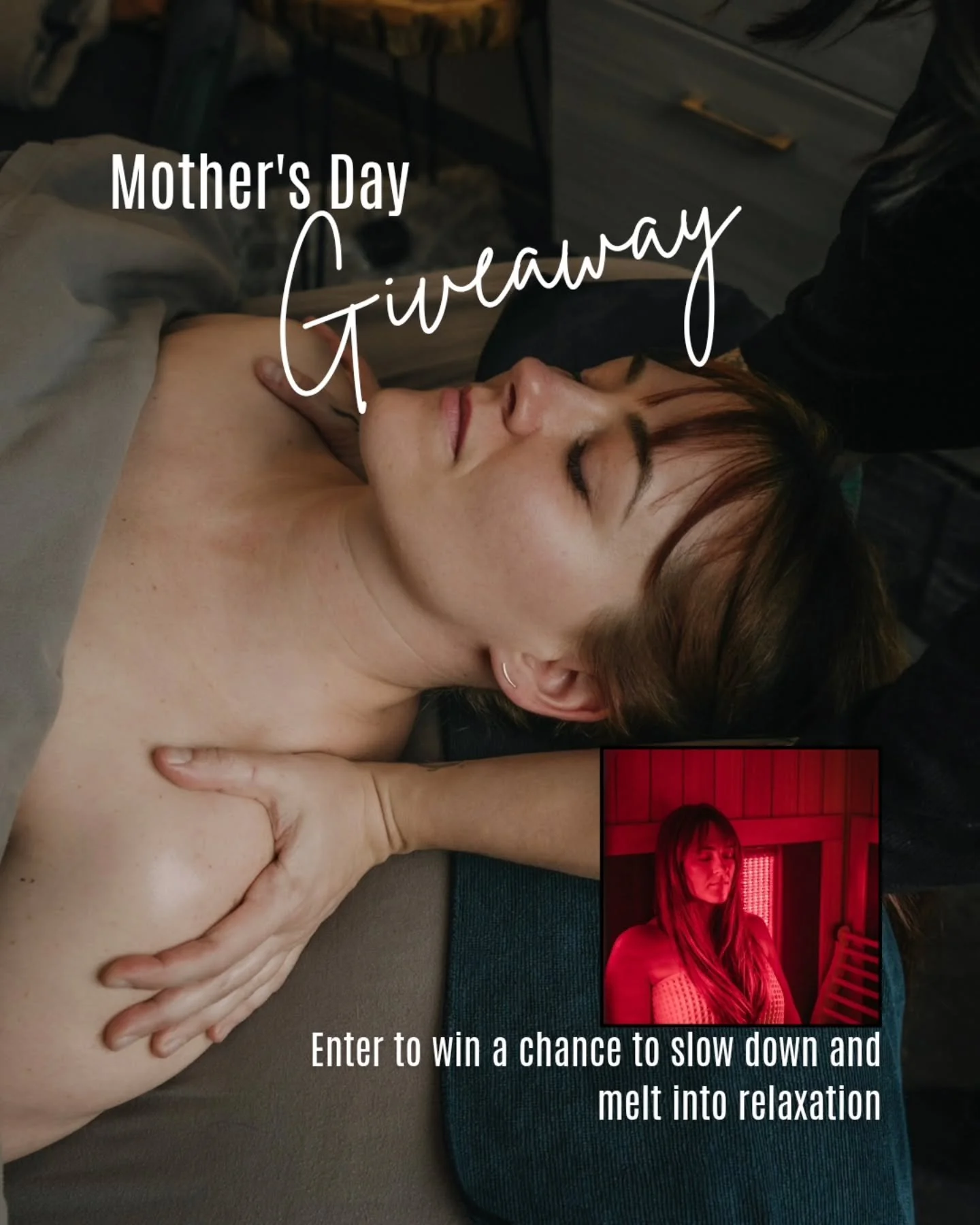 Whatever kind of Mother you are 👶🐶😸🐟🐦🐢, this giveaway is for you!

This Mother&rsquo;s Day, we&rsquo;re giving one mom the chance to pause.

✨ Mini-Reset Giveaway ✨
A 50-minute sauna session + 1-hour massage-focused facial designed to help her 