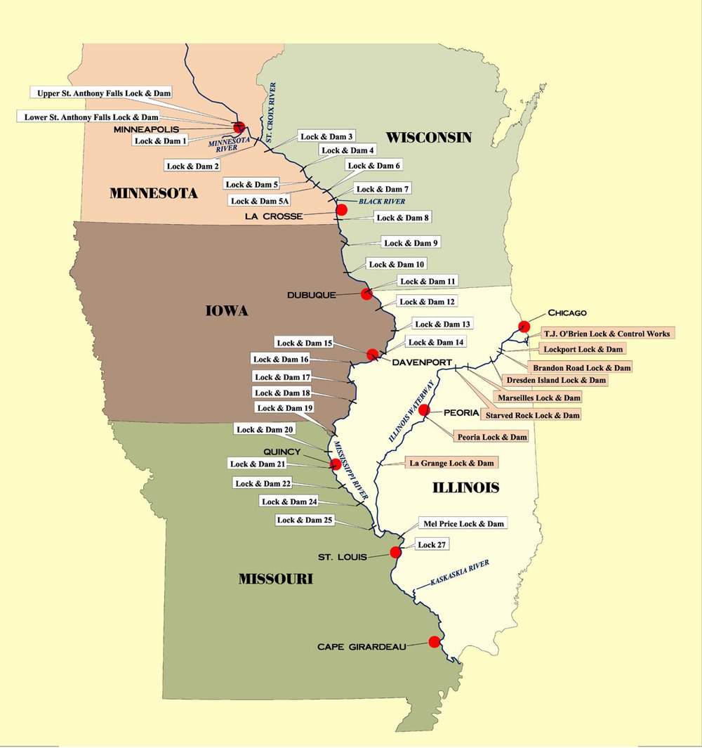 Study Area The Upper Mississippi River Two Mississippi