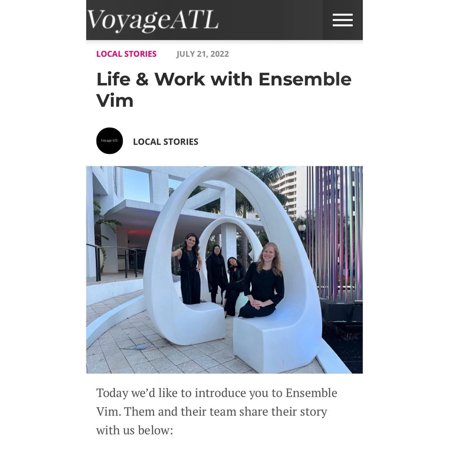 Hey fam! 👋 Check out our recent interview with @voyageatl - link in bio!! 
.
.
.
#atlantamusic #contemporaryclassical #newmusic #newmusicatl #newmusicensemble #atlantamusicians #chambermusic #interview