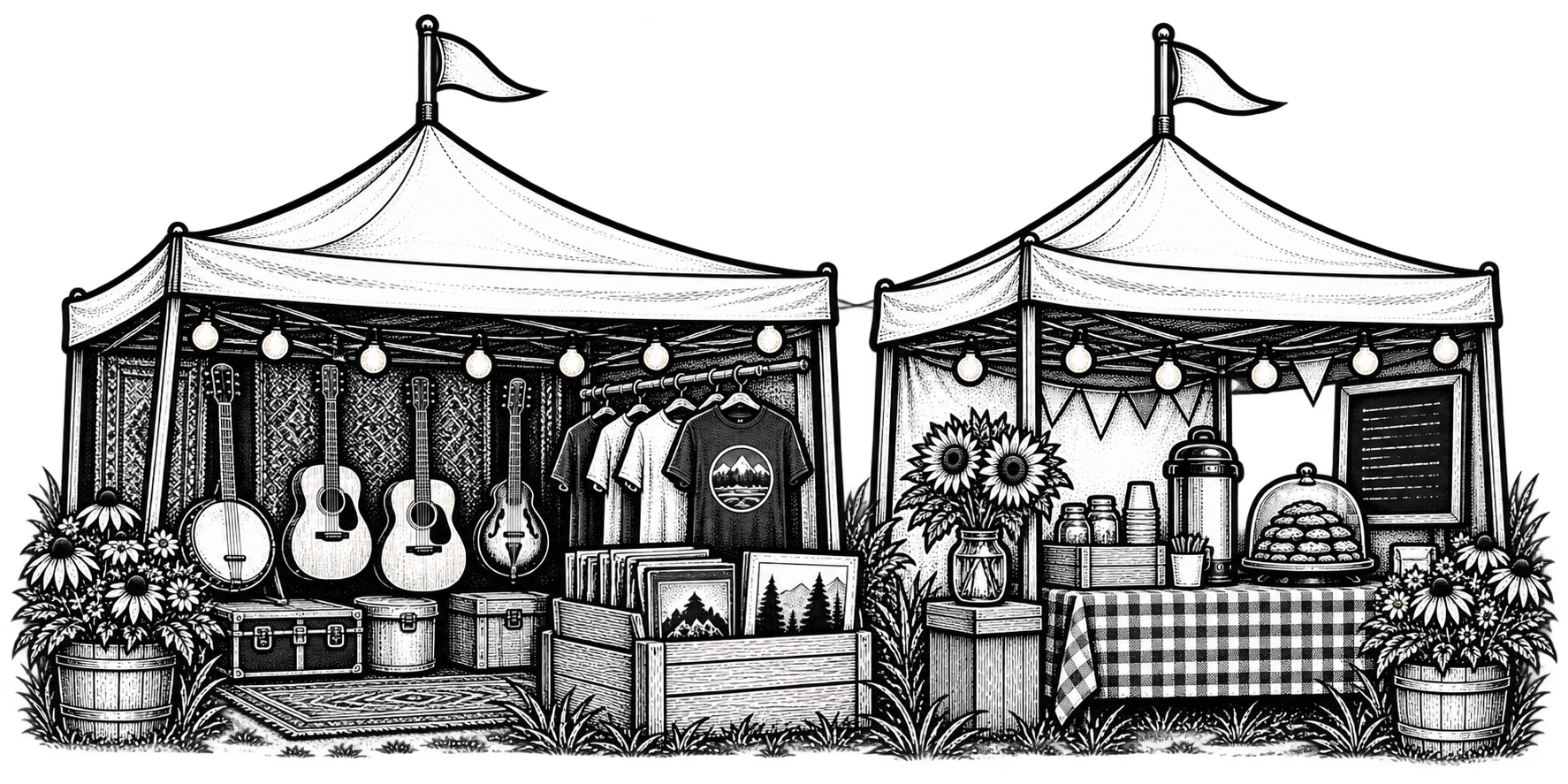 Vendor stands