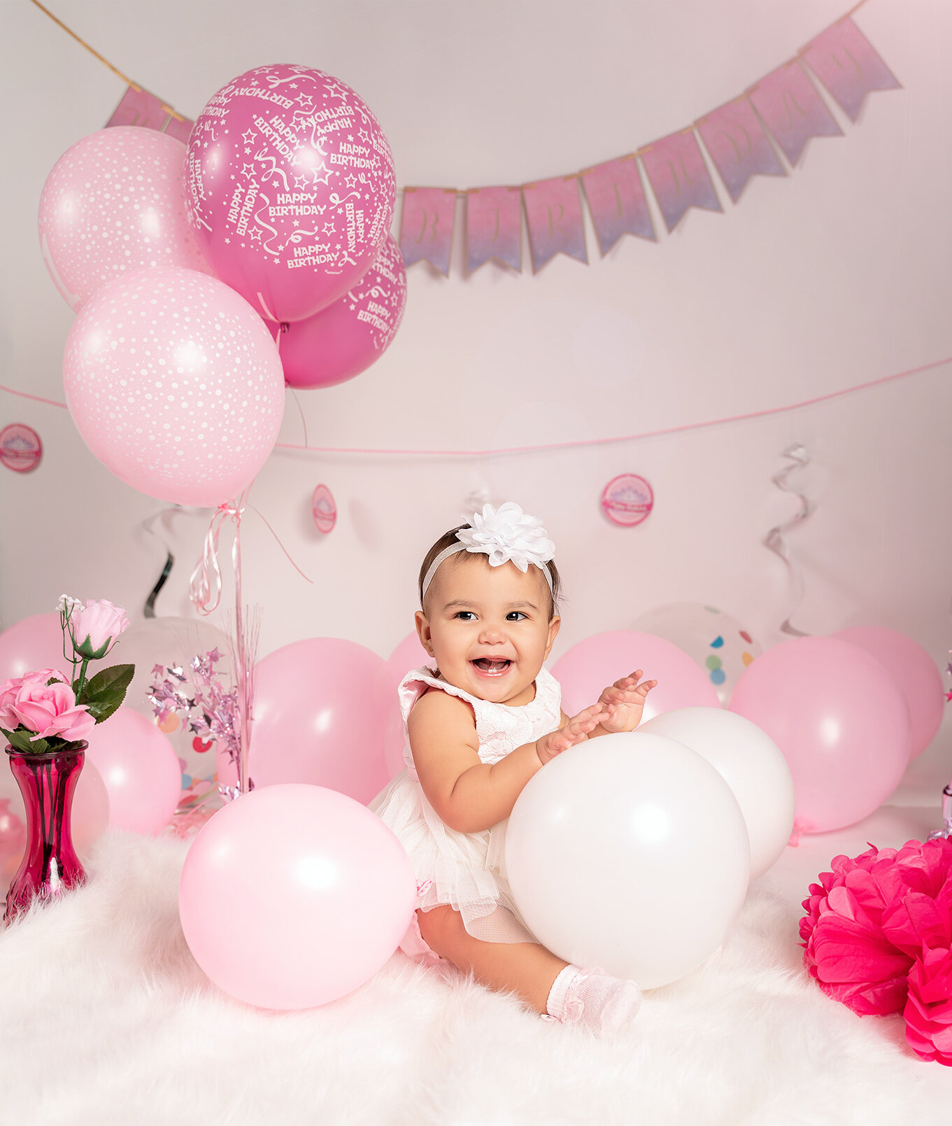 First birthday baby photo session