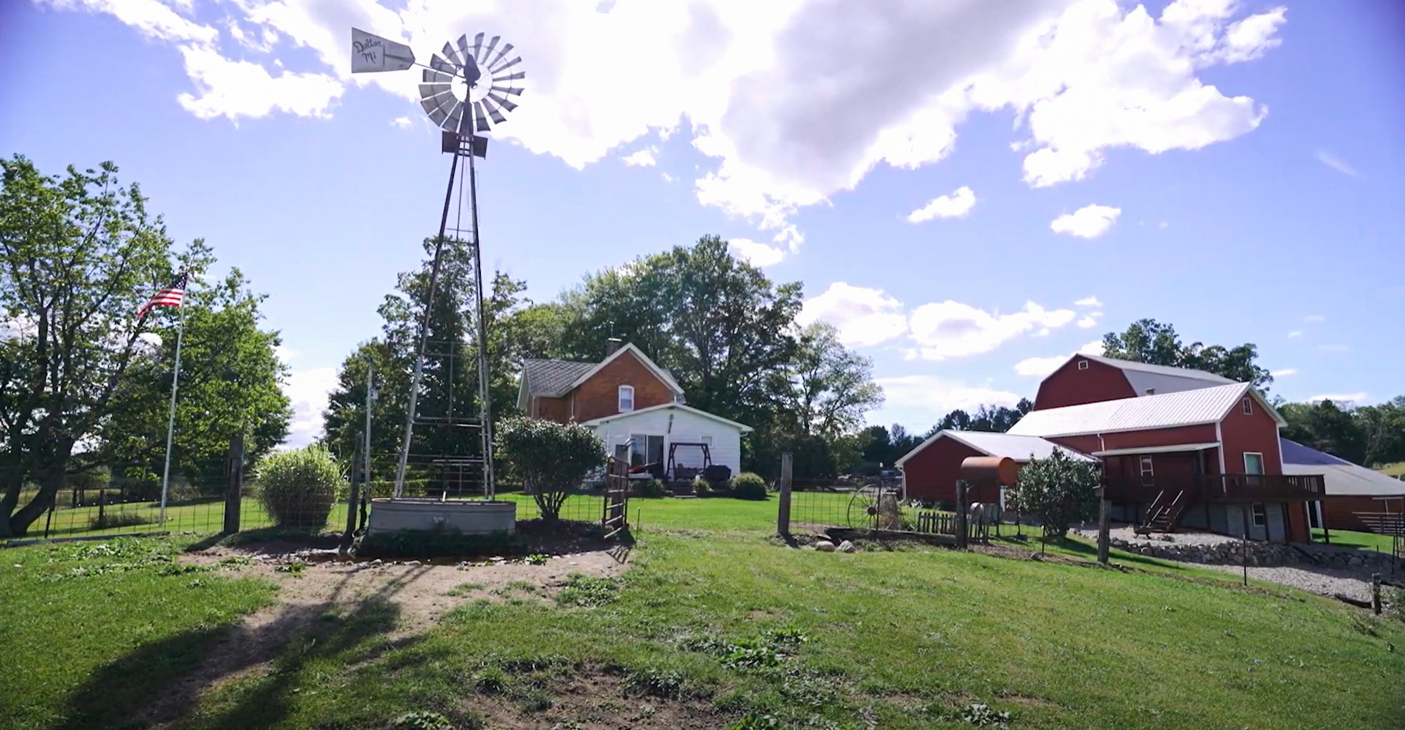 Family farm windmill in Delton MI
