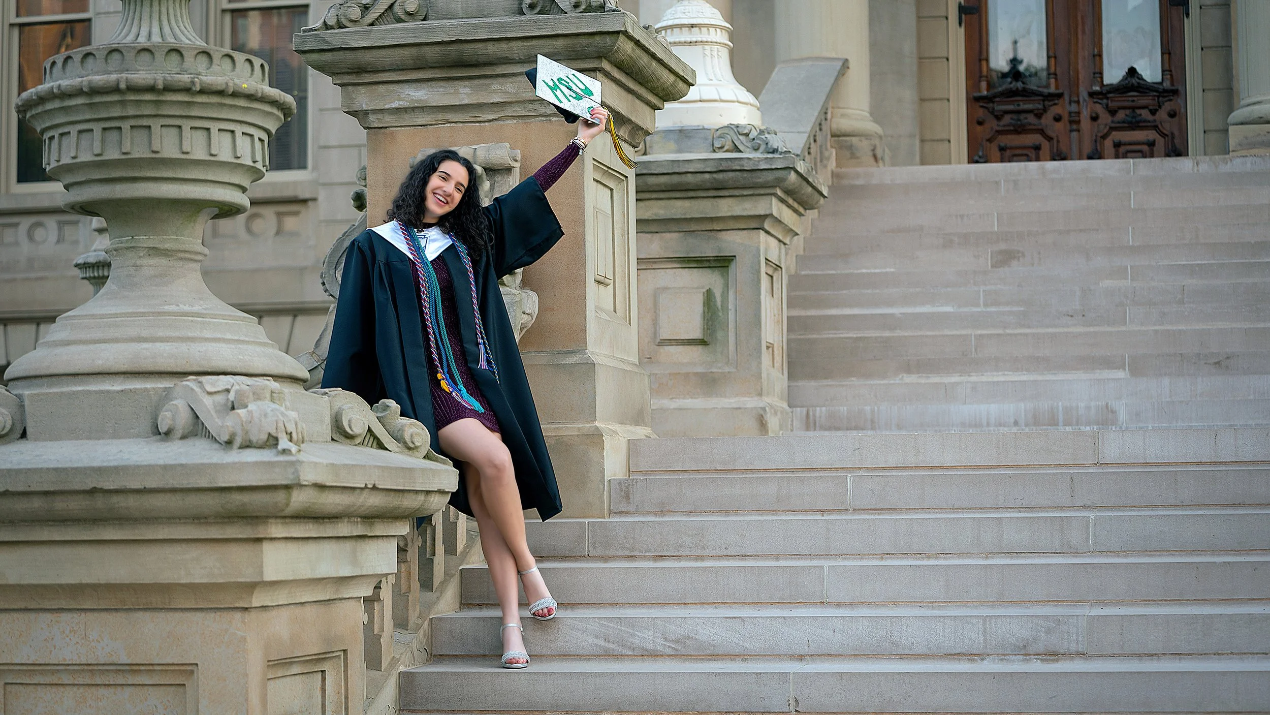 MSU Graduation Photos at Lansing Capitol by AA Studios LLC