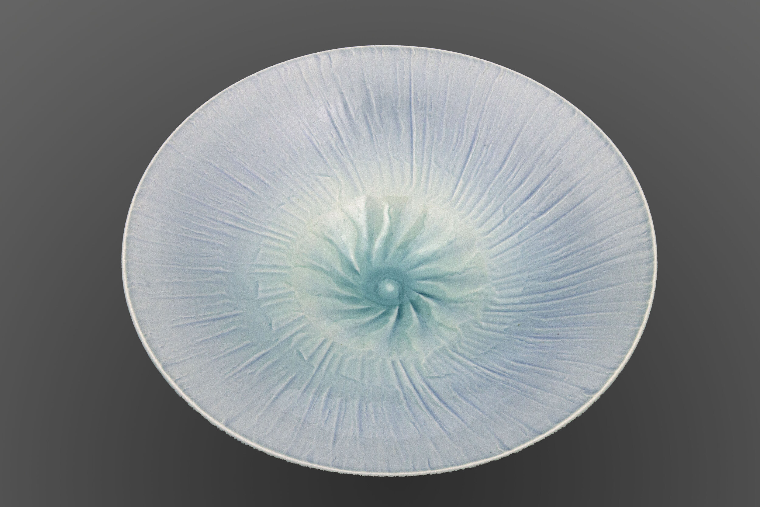 Celadon Translucent Porcelain swirl 13.5 x 3.5 in .jpg