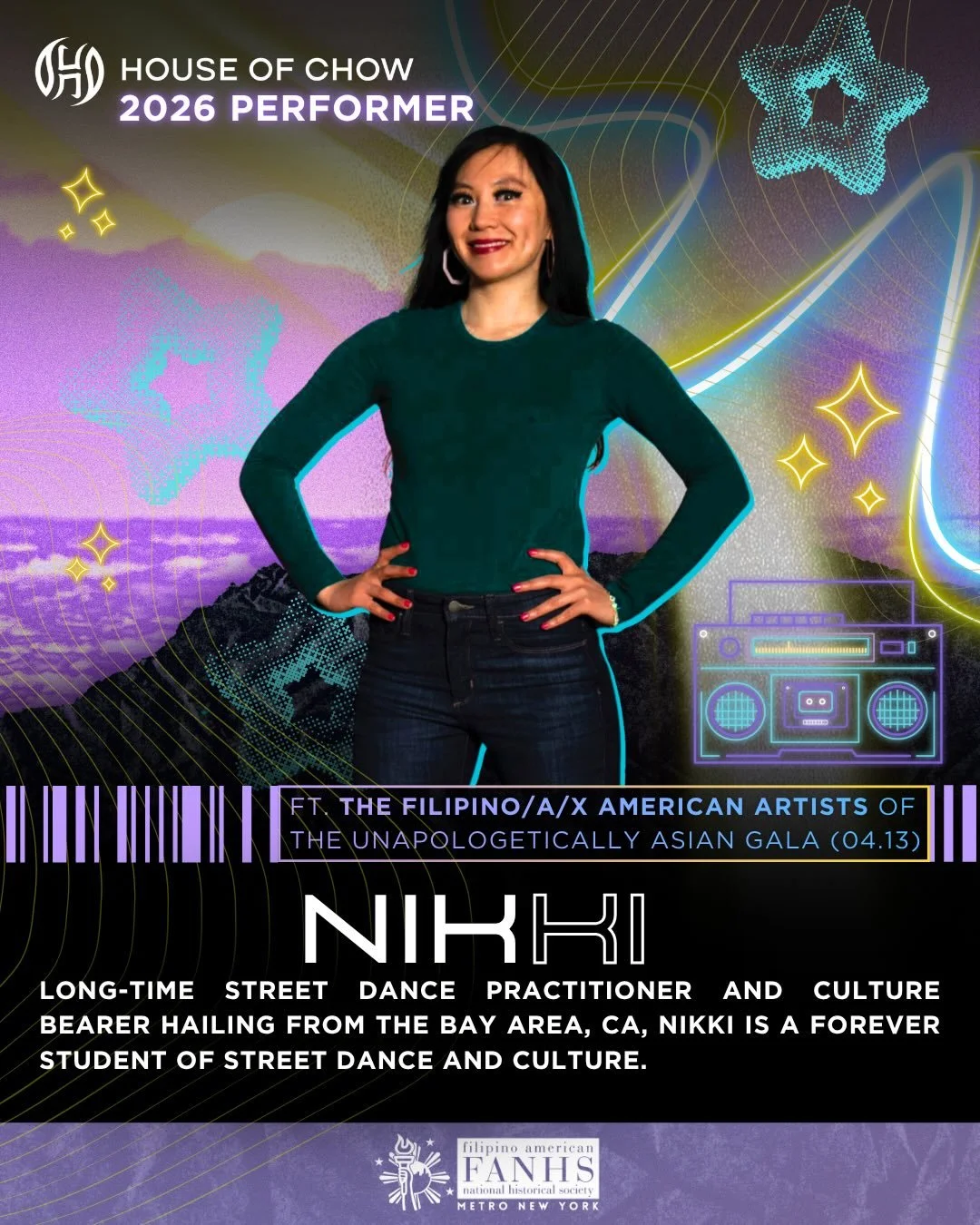 in collaboration with @House.of.Chow&rsquo;s Unapologetically Asian Gala on Monday, April 13th, we&rsquo;re honored to serve as a community partner, spotlighting and celebrating the Gala's Filipino/a/x American artists and creatives! 🎉
 Nikki (@nikk