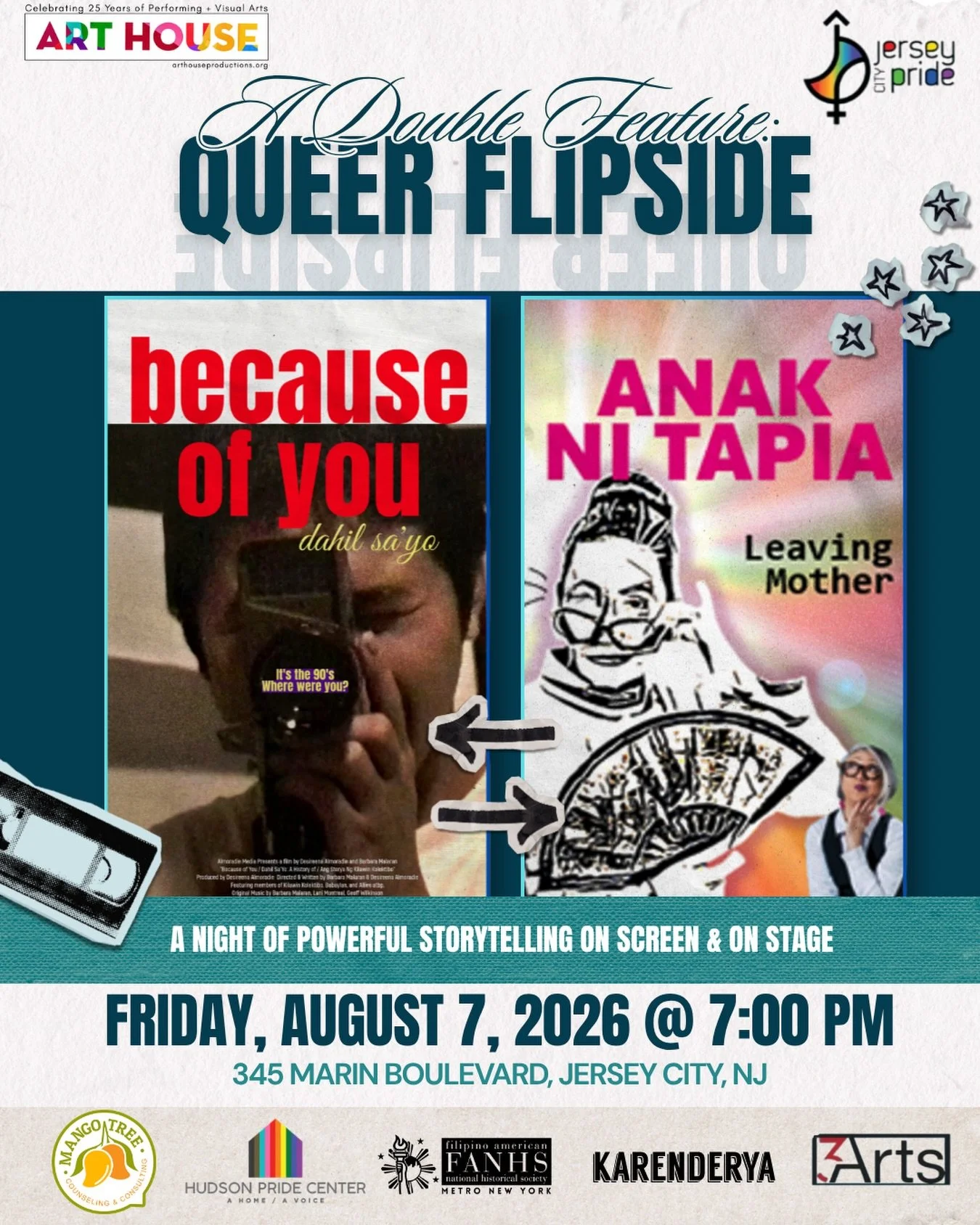 Two stories. On Film + Stage. One night. 🏳️&zwj;🌈✨

We're proud to partner and sponsor this double feature, QUEER FLIPSIDE: where protest party meets comedy, kundiman, and storytelling.

🎬 Because of You: A History of Kilawin Kolektibo tells the u