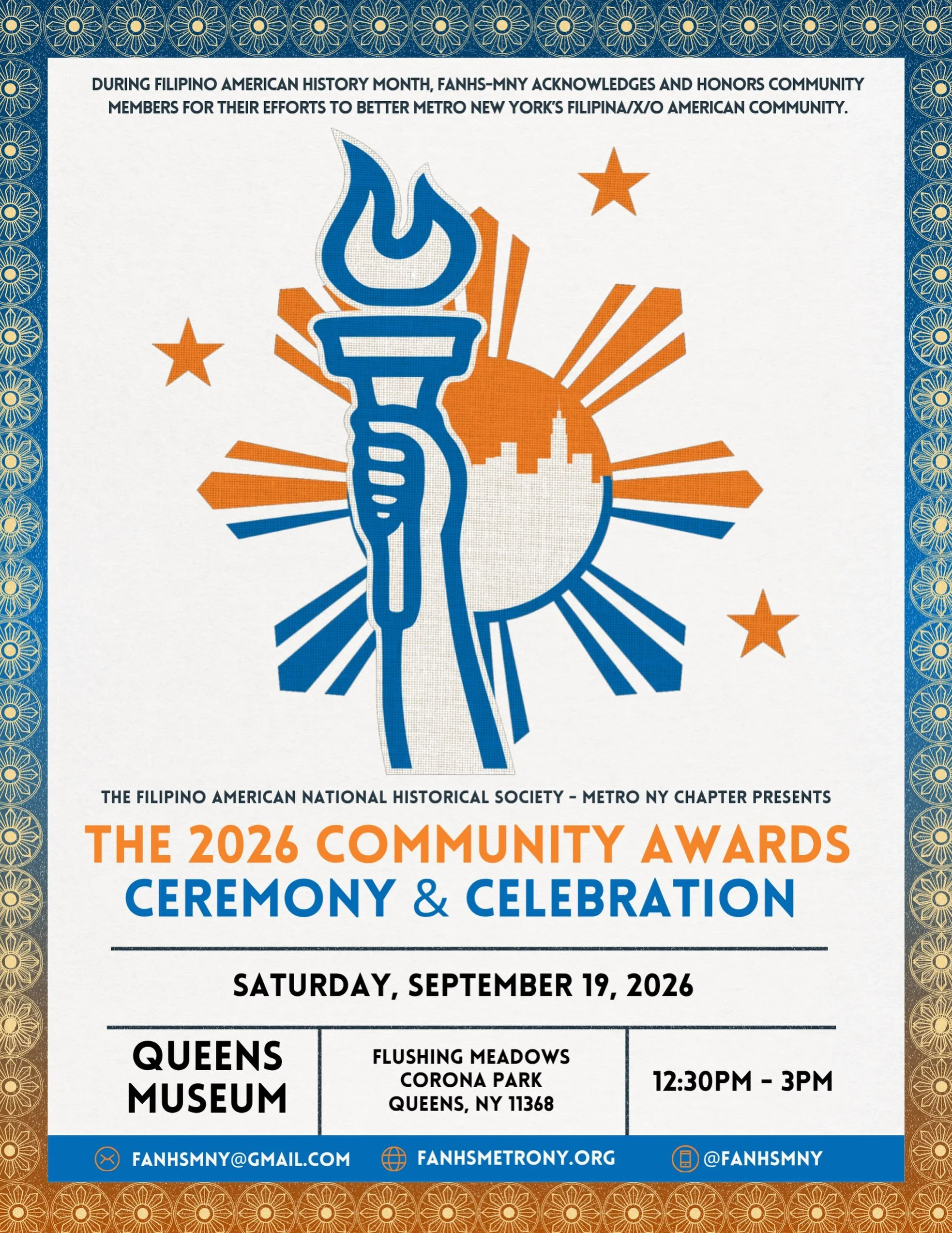 @queensmuseum Join us Saturday, September 19th 
(* almost * the 21st night of September, iykyk)

October is&nbsp;Filipino American History Month, and we&rsquo;re kicking it off early together to honor the past, present, and future of our community. F