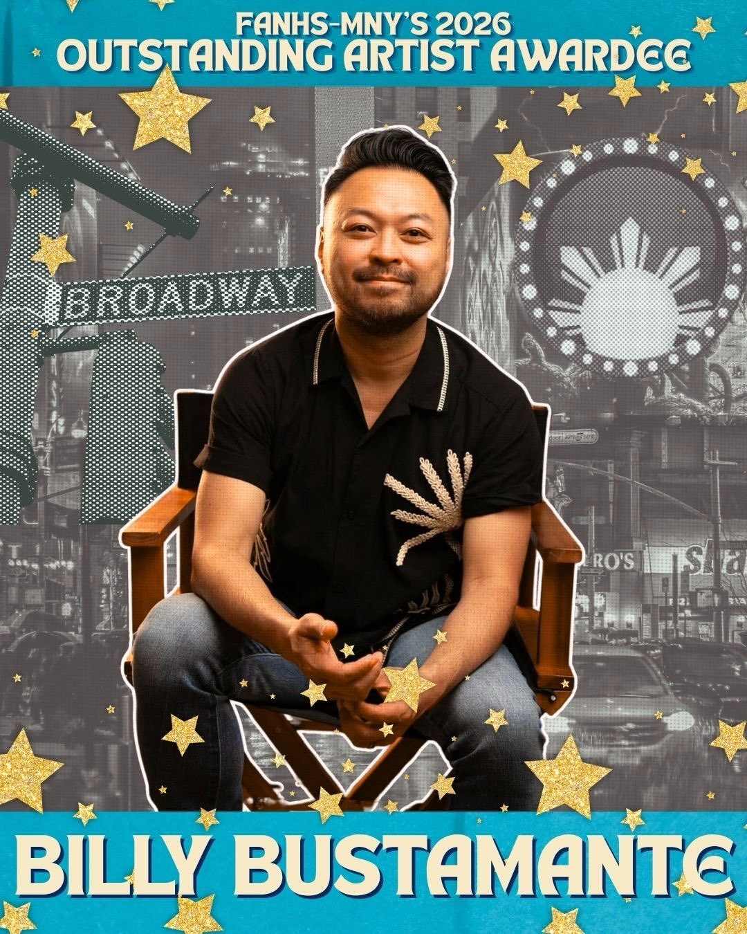 Congratulations to @billybcreative, FANHS-MNY's 2026 🎨 Outstanding Artist Awardee, honoring a creative who has made a real mark in their craft, whether that's performing arts, literature, design, film, or beyond! 🏆✨

Billy is a NYC-based Performer,