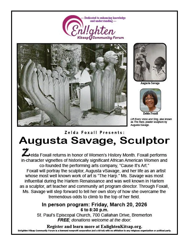 Enl!ghten Kitsap Community Forum: Friday, March 20, 6:00 to 8:30 pm