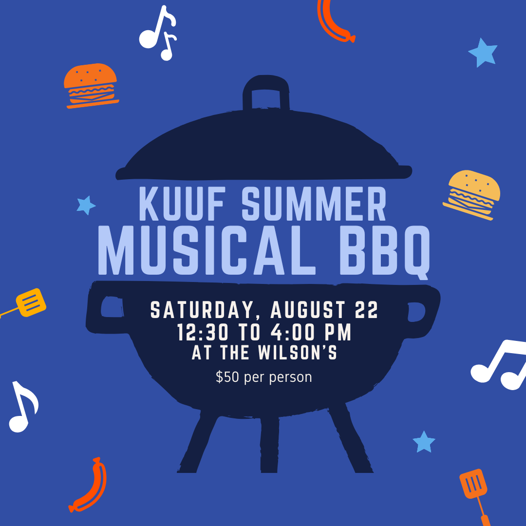 KUUF Musical BBQ: Saturday, August 22, 12:30 to 4:00 pm