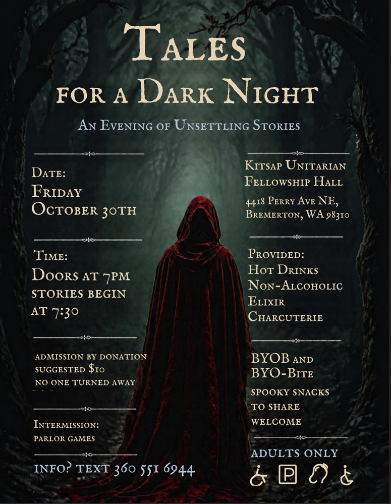 Tales for a Dark Night: Friday, October 30 at 7:30 pm