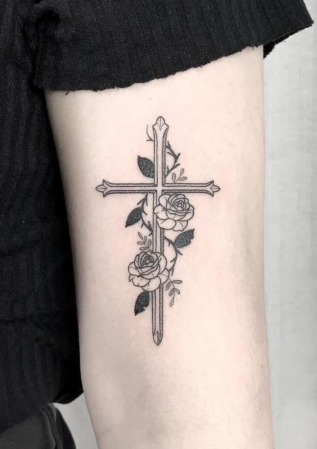 Cool Cross Tattoo Ideas for Men | Cross tattoo for men, Cool cross tattoos, Cross  tattoo designs