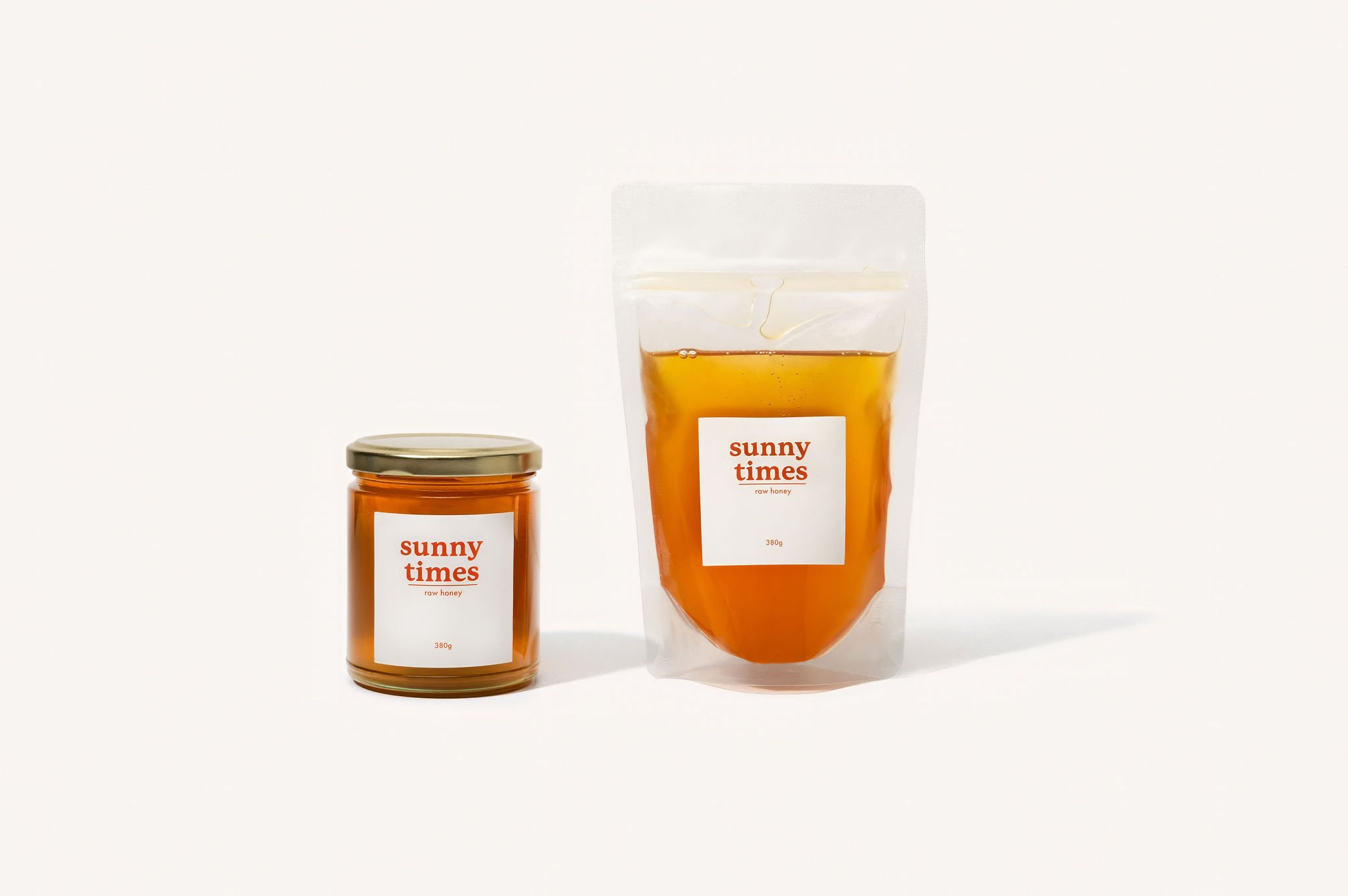 Refill pack of Sunny Times raw unprocessed Certified Organic honey, eco-friendly packaging to buy online in Australia