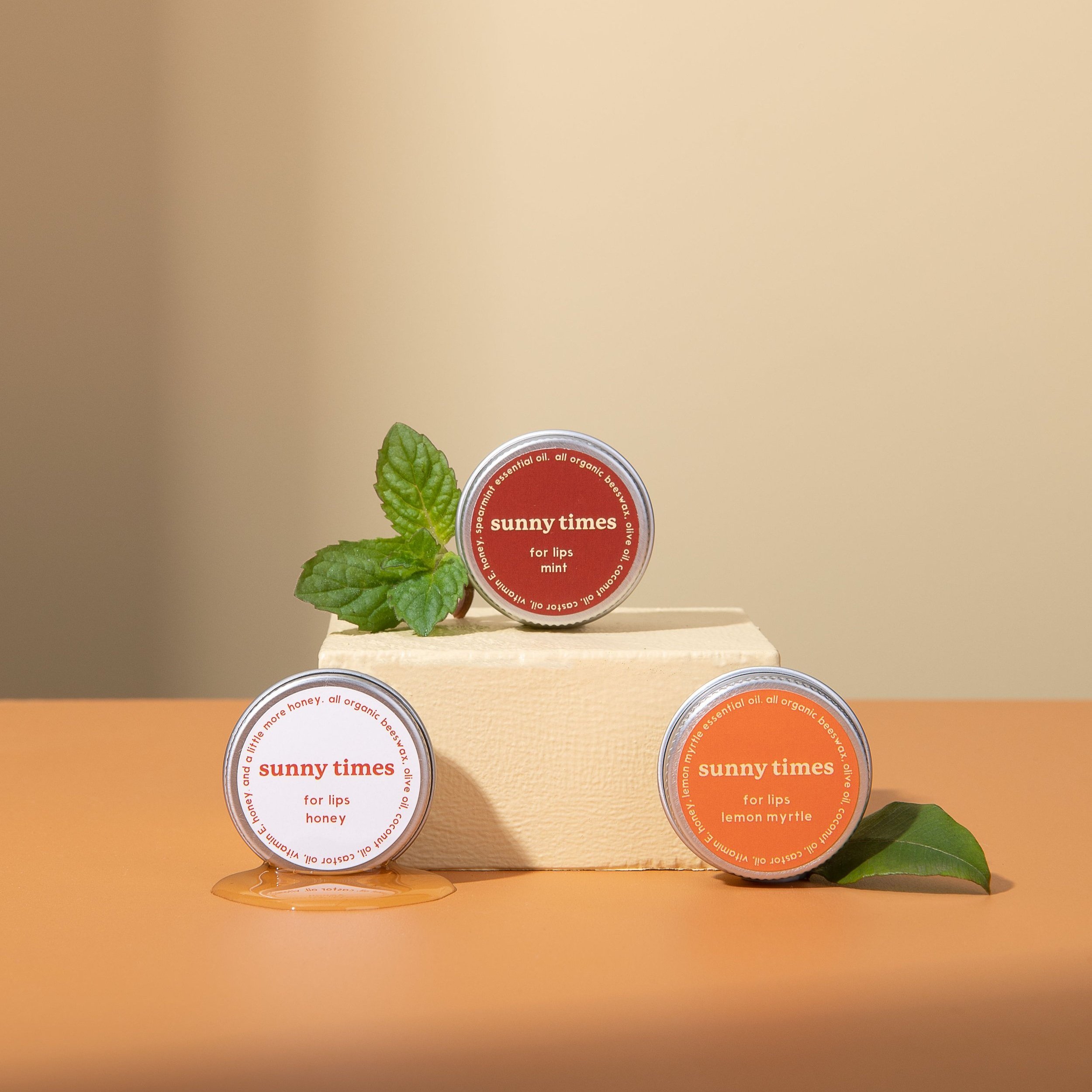 Sunny Times organic lip balm gift pack - best natural lip balm made from pure Australian beeswax