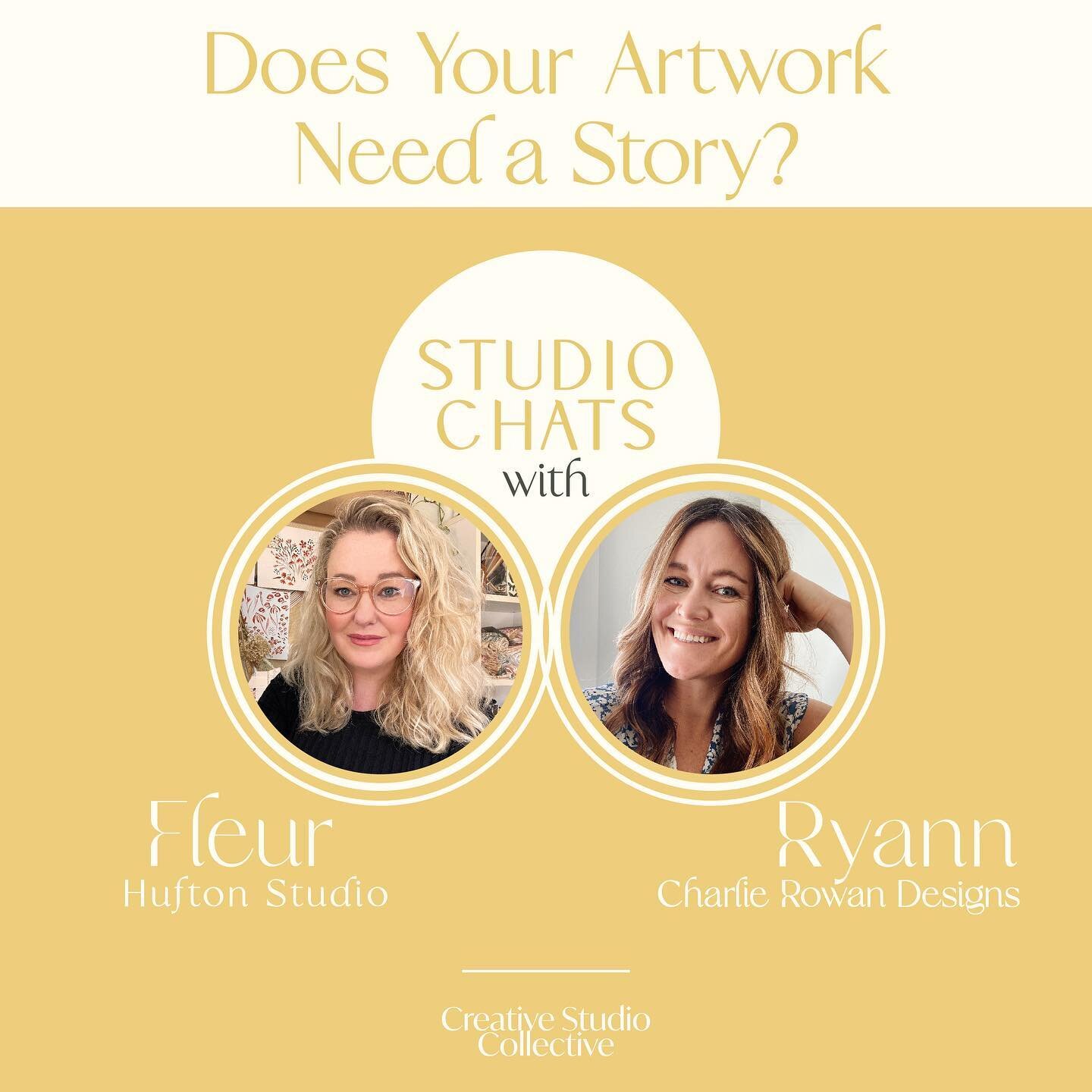 NEW Studio Chats!! To get access to this months studio chat all about &ldquo;Does your Artwork need a story?&rdquo; Then find link in bio @h_u_f_t_o_n to get access to our new &ldquo;Studio Chat library&rdquo; we are building this new space so we can