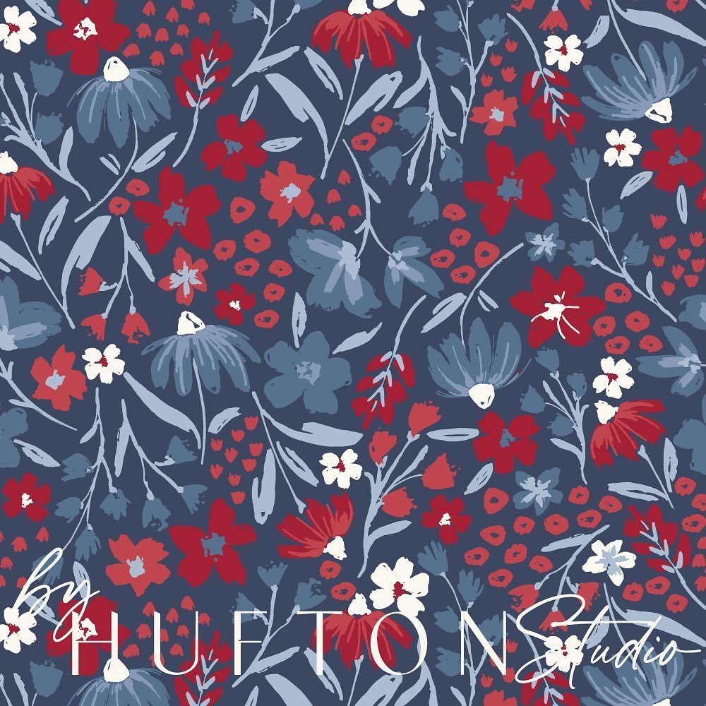 Liberty Summer collection!! This is my Spring Bloom in nautical/4th Of July colours - you can now get this cute collection at my selected online fabric retailers &amp; it&rsquo;s available for art licensing!!

Links in @h_u_f_t_o_n bio or just DM me 