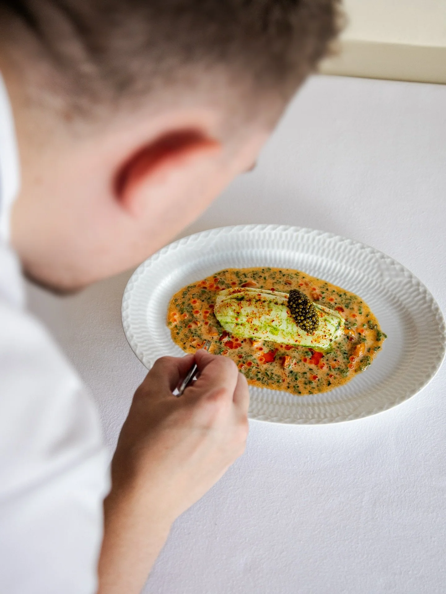 We are back and ready to welcome our lovely guests this week ✨ 

Here we have our lemon sole, beurre blanc sauce with four types of roe and samphire.