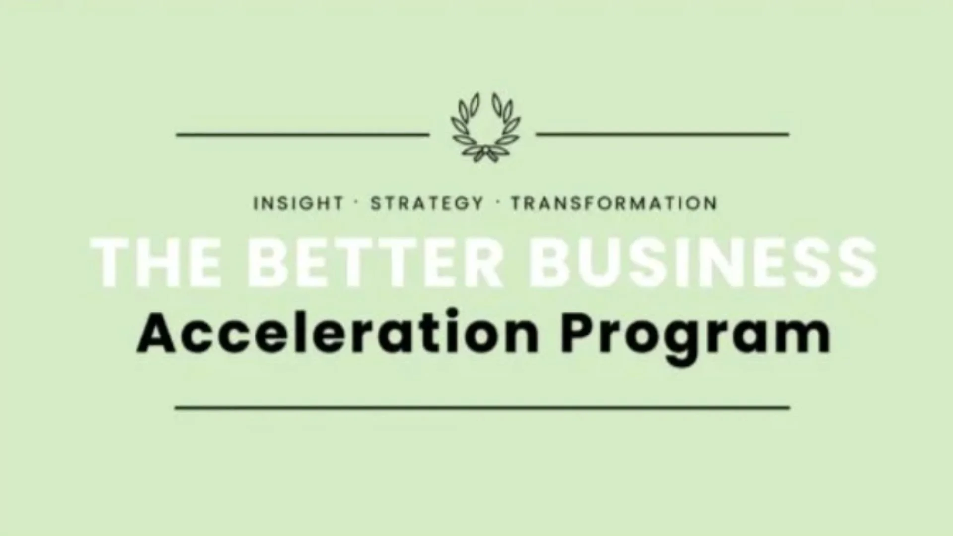 Better business acceleration program