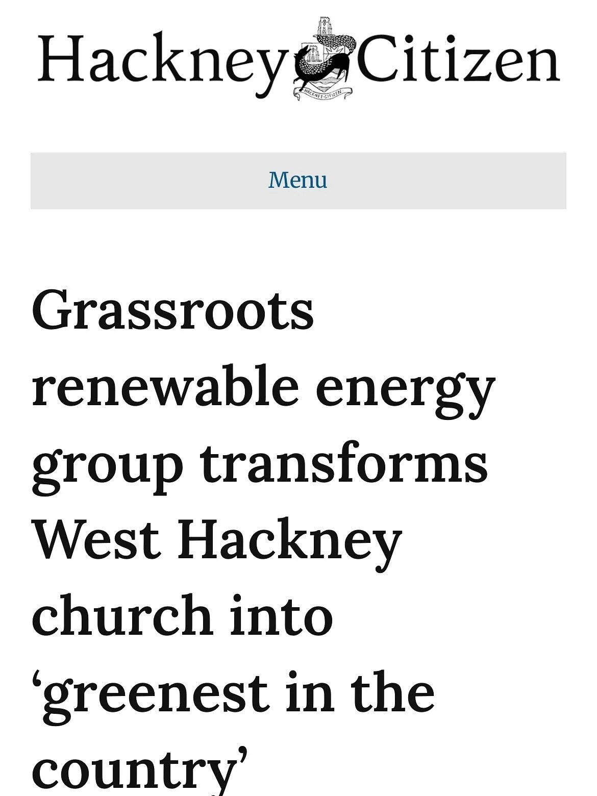 So great to see @hackneycitizen celebrating the work @stpaulswesthackney 
#greenhackney 
#sustainablehackney
#greenchurch