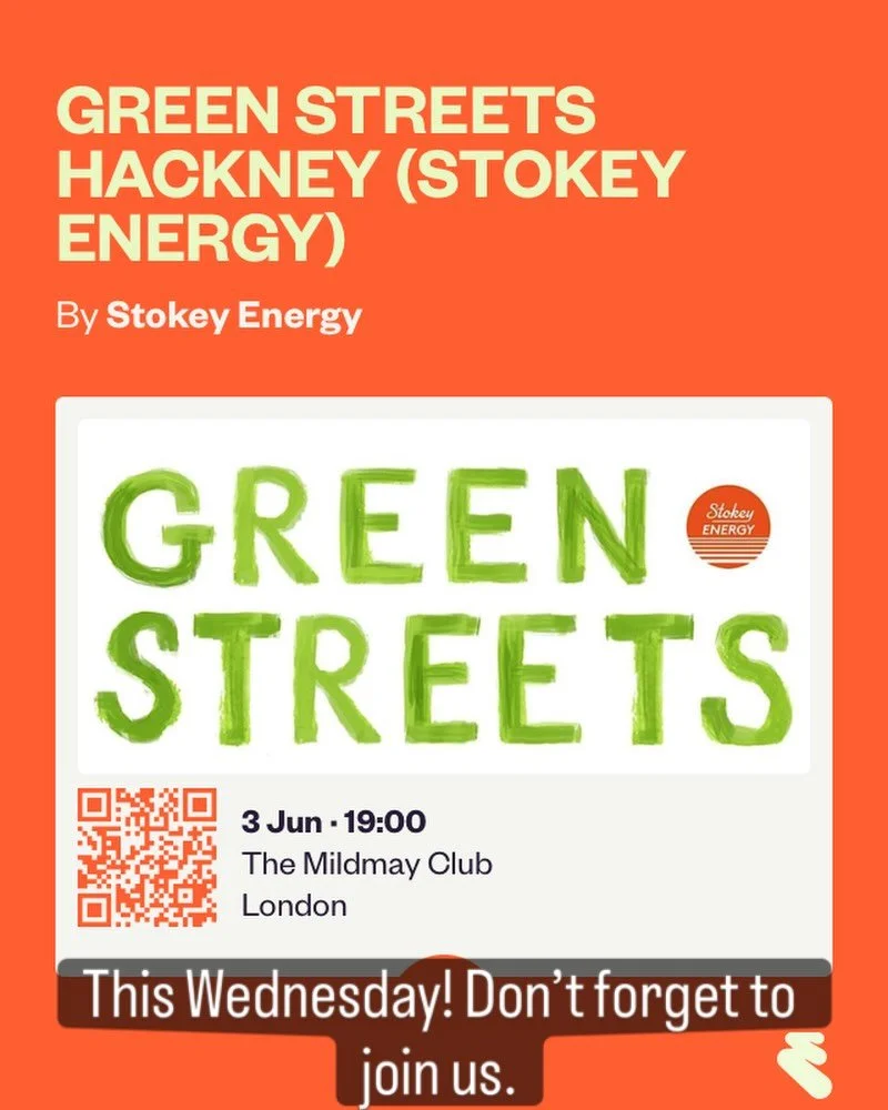 Come and find out about Green streets @themildmayclub 
@hackneycouncil 
#greenhackney  #hackneygreenparty #sustainablehackney