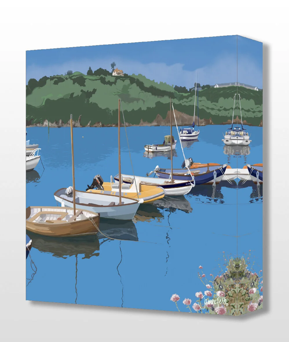 WEB 3D DISTORTION LOWER TOWN FISHGUARD 12x16 CANVAS 100DPI.jpg