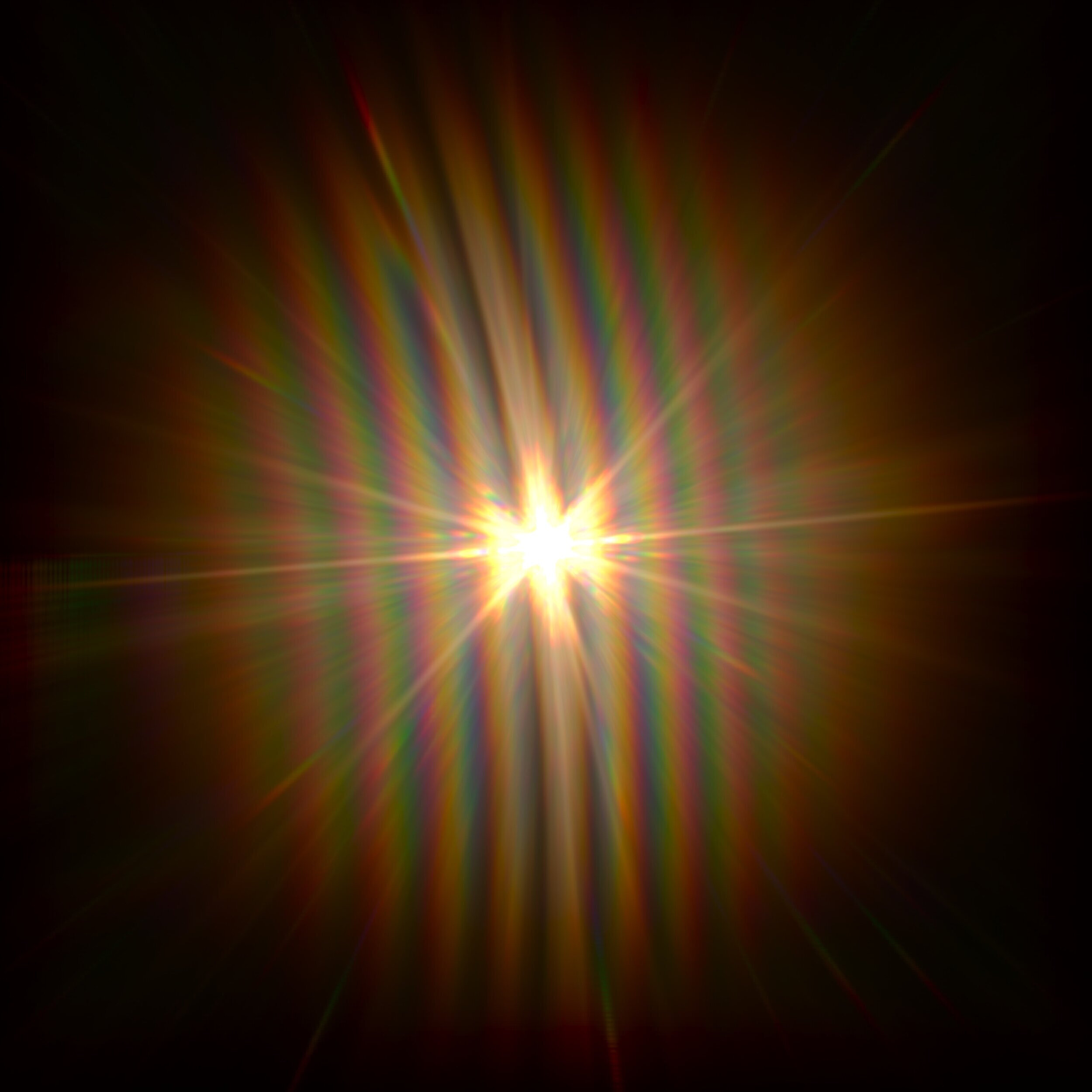 Diffraction pattern rendered under an incandescent light spectrum