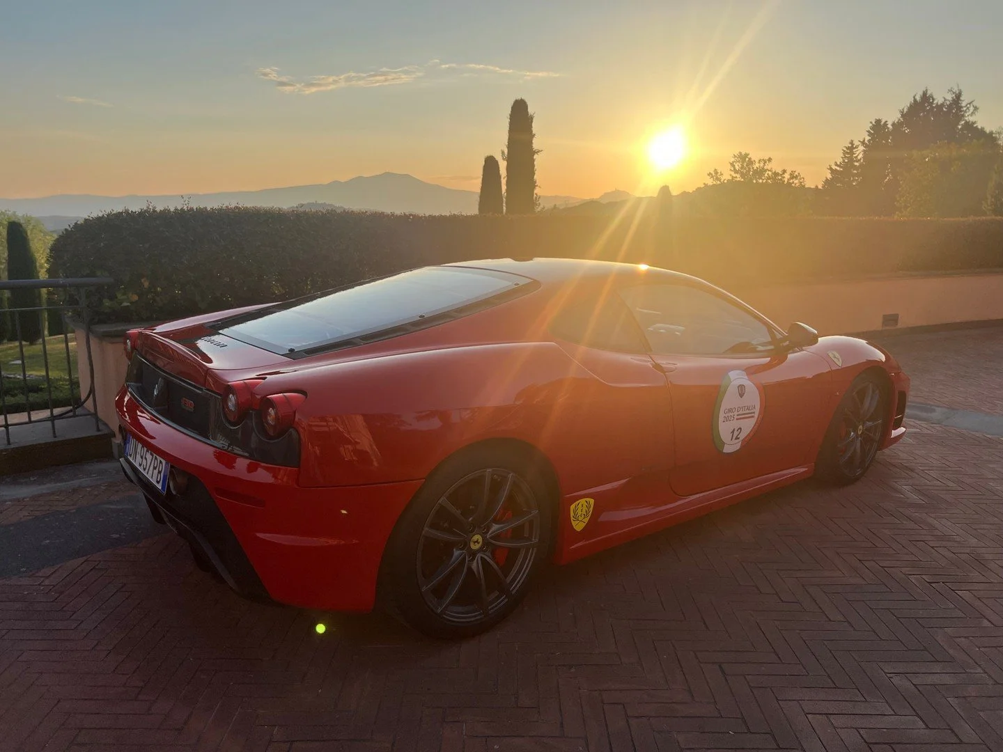 Watching the sunset after day 1 of the 2025 Giro d'Italia 🌅⁠
⁠
⁠
#ferrari #scuderia #f430 #supercarclub #supercarrun #drivingclub #supercarevents #supercartours #europeandrivingtour #2026supercar #driversclub #luxurydriving