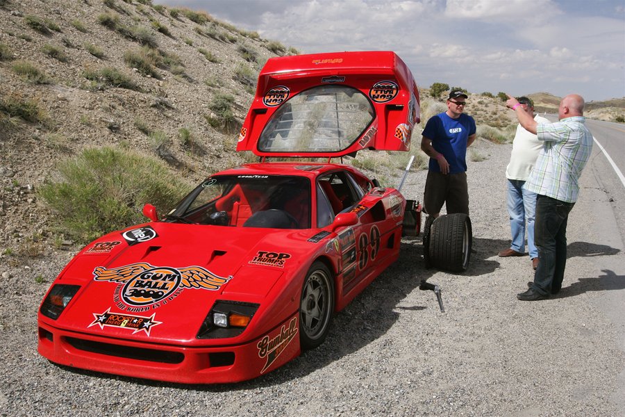 Italian car in shock breakdown