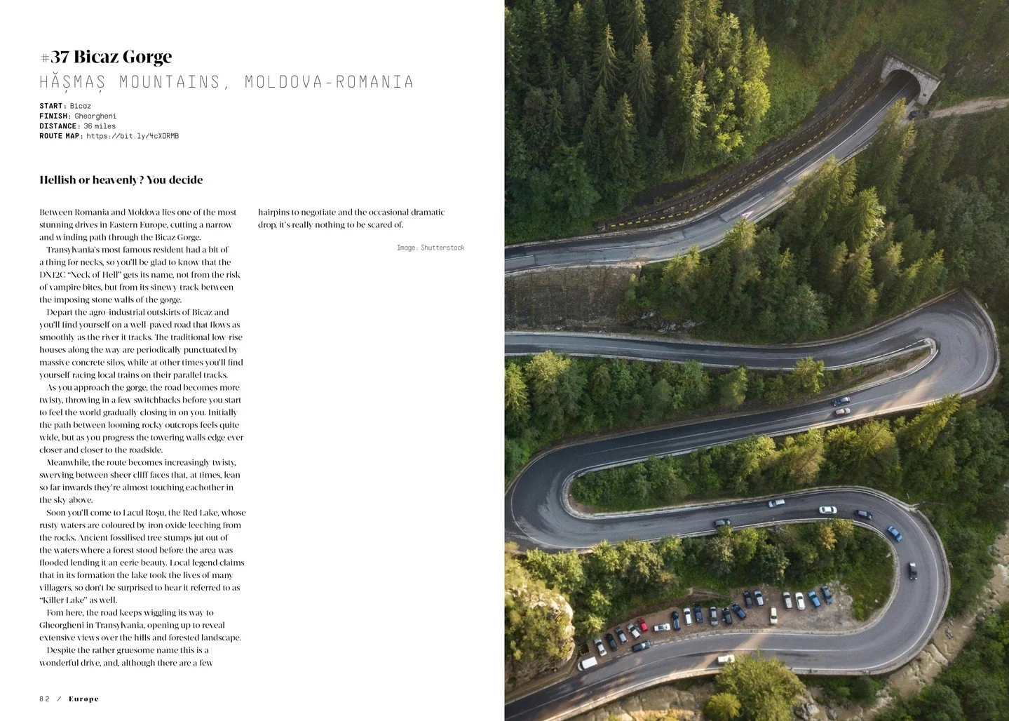 #switchbacksaturday in the Bicaz Gorge⁠
⁠
Transylvania&rsquo;s most famous resident had a bit of a thing for necks, so you&rsquo;ll be glad to know that the DN12C &ldquo;Neck of Hell&rdquo; gets its name, not from the risk of vampire bites, but from 