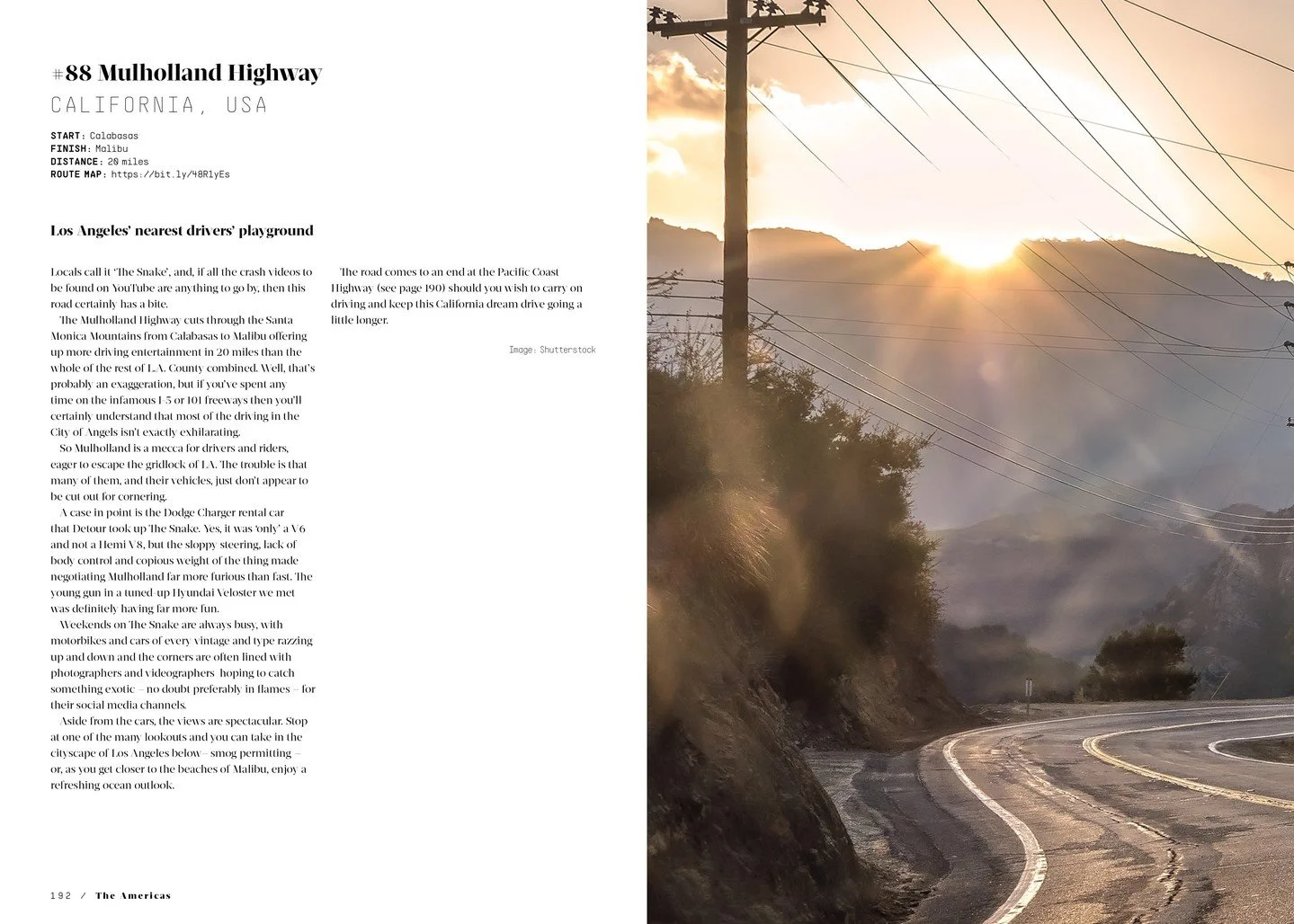 A #sundaydrive on The Snake - aka The Mulholland Highway 🇺🇸⁠
⁠
Locals call it &lsquo;The Snake&rsquo;, and, if all the crash videos to be found on YouTube are anything to go by, then this road certainly has a bite.⁠
⁠
The Mulholland Highway cuts th