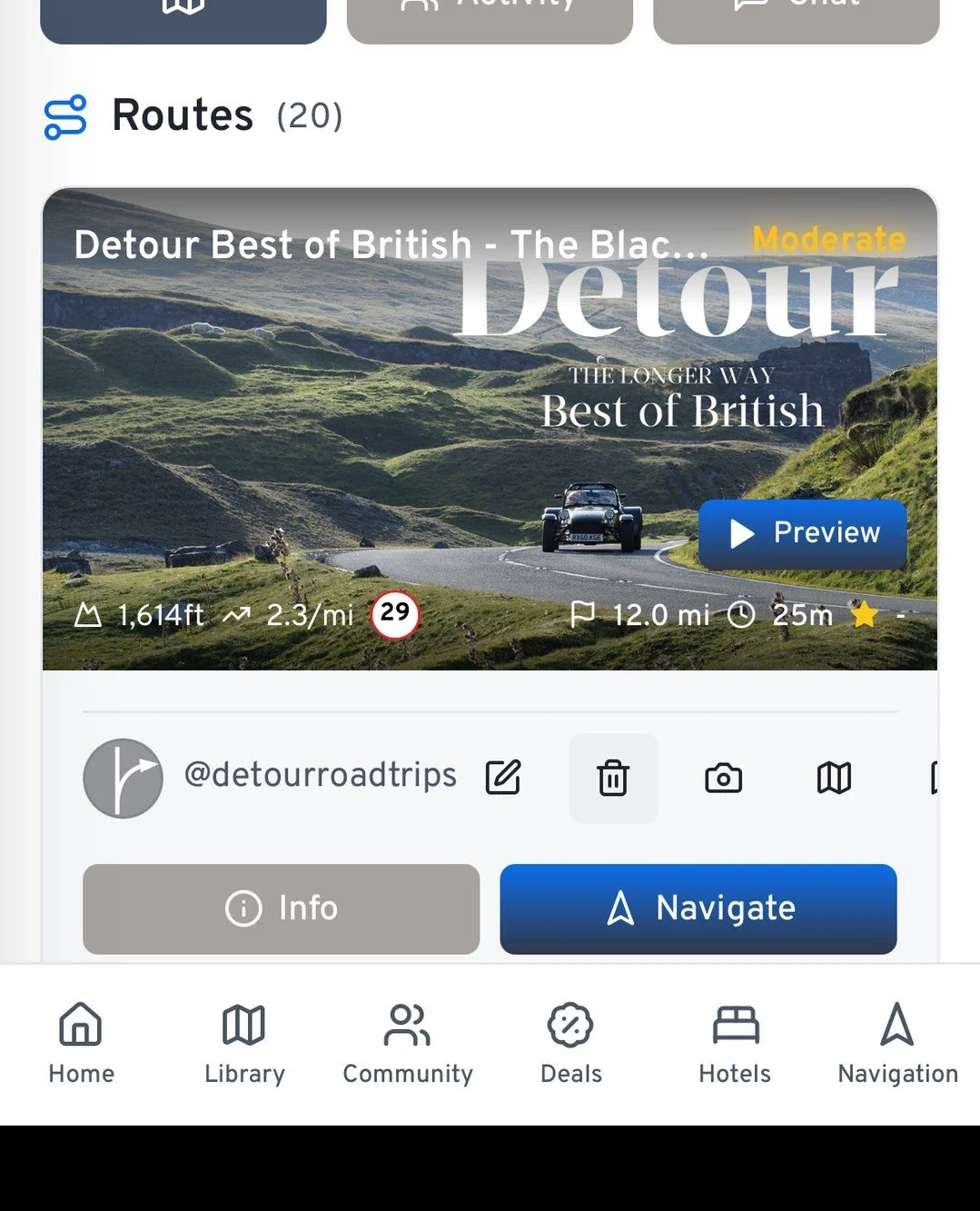 Plan your next #sundaydrive with Detour on the @getmivia app.⁠
⁠
Download the MIVIA app and search for &lsquo;Detour&rsquo; and you&rsquo;ll find 20 routes, grouped into the Best of British, French Fancies, A Taste of Italy, Sensational Switzerland a