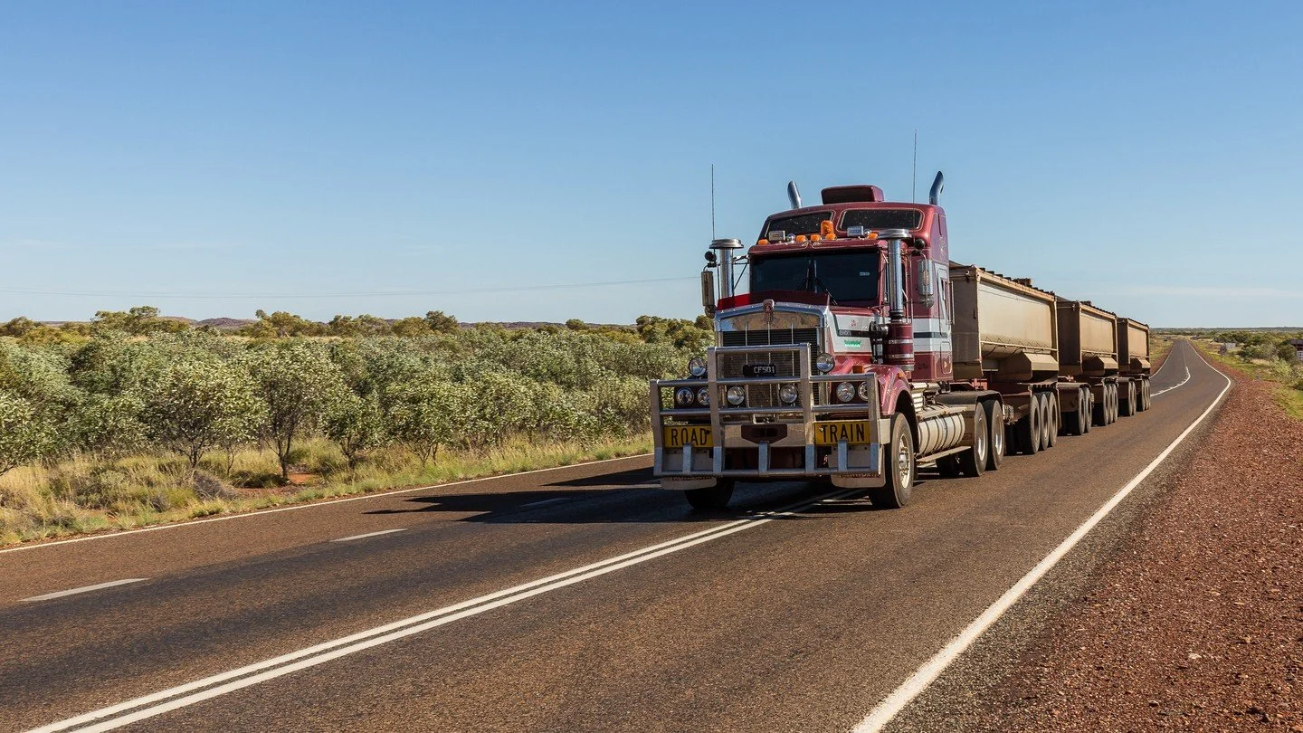 Watch out for the rolling thunder on Australia's Stuart Highway.⁠
⁠
"Huge multi-trailer road trains thunder along the highway, hauling goods north and south, day and night. Should you meet one along the way you&rsquo;d be best advised to pull ov