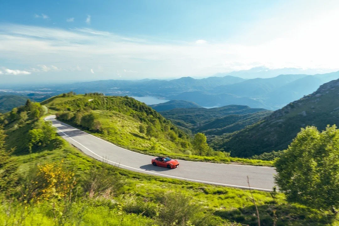 High in the hills above Lake Maggiore 🇮🇹 is the road to Mottarone - known by locals as the 'motor road'.⁠
⁠
Climbing to over 1,400 metres through dense woodland it emerges to reveal a full 360-degree panoramic vista that takes in all seven lakes of