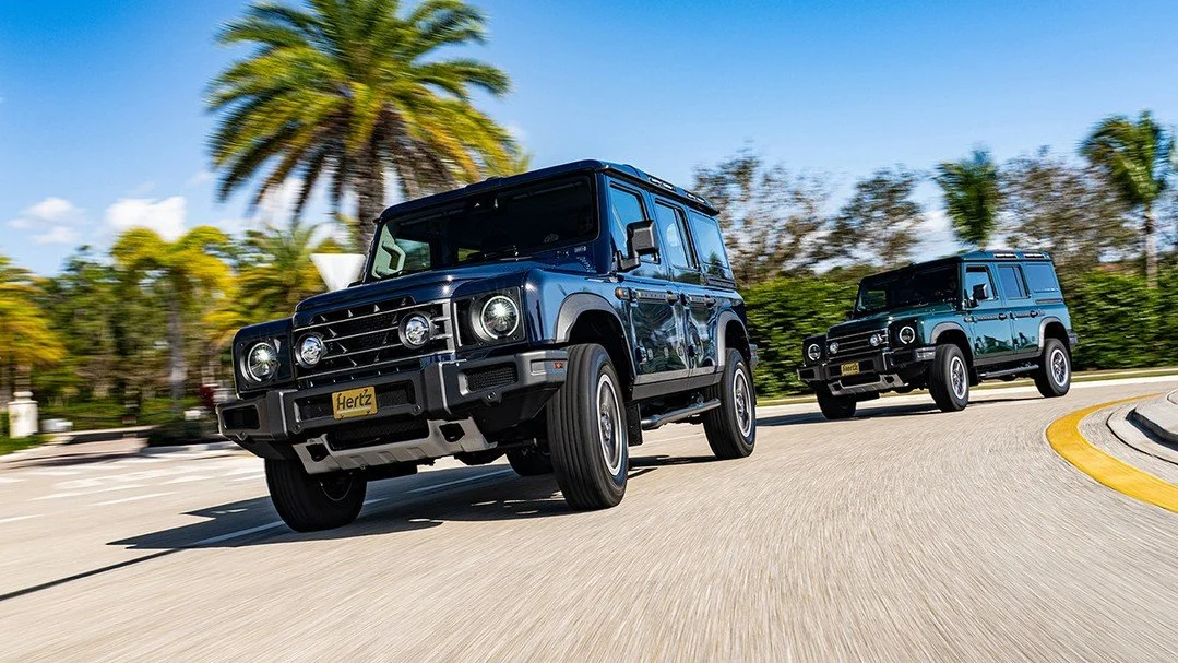 The rough and tumble @ineos_grenadier 4&times;4 is now available at a selection of @hertz locations across the USA.⁠
⁠
The Grenadier, famously conceived in a pub of the same name, is a highly-capable off-roader in the mould of the original Land Rover