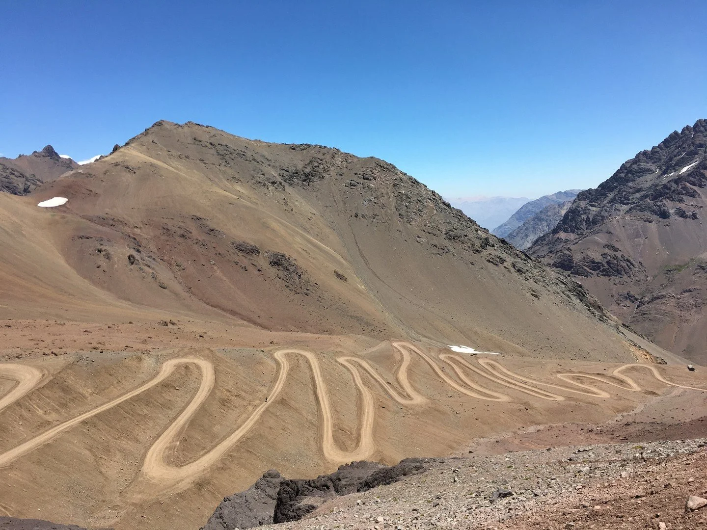 #switchbacksaturday on the Uspallata Pass - one of the highest roads in the Southern Hemisphere.⁠
⁠
The summit, at 3,810m, runs parallel to Aconcagua, the highest peak in the southern hemisphere. It&rsquo;s a climb that causes both humans and car eng