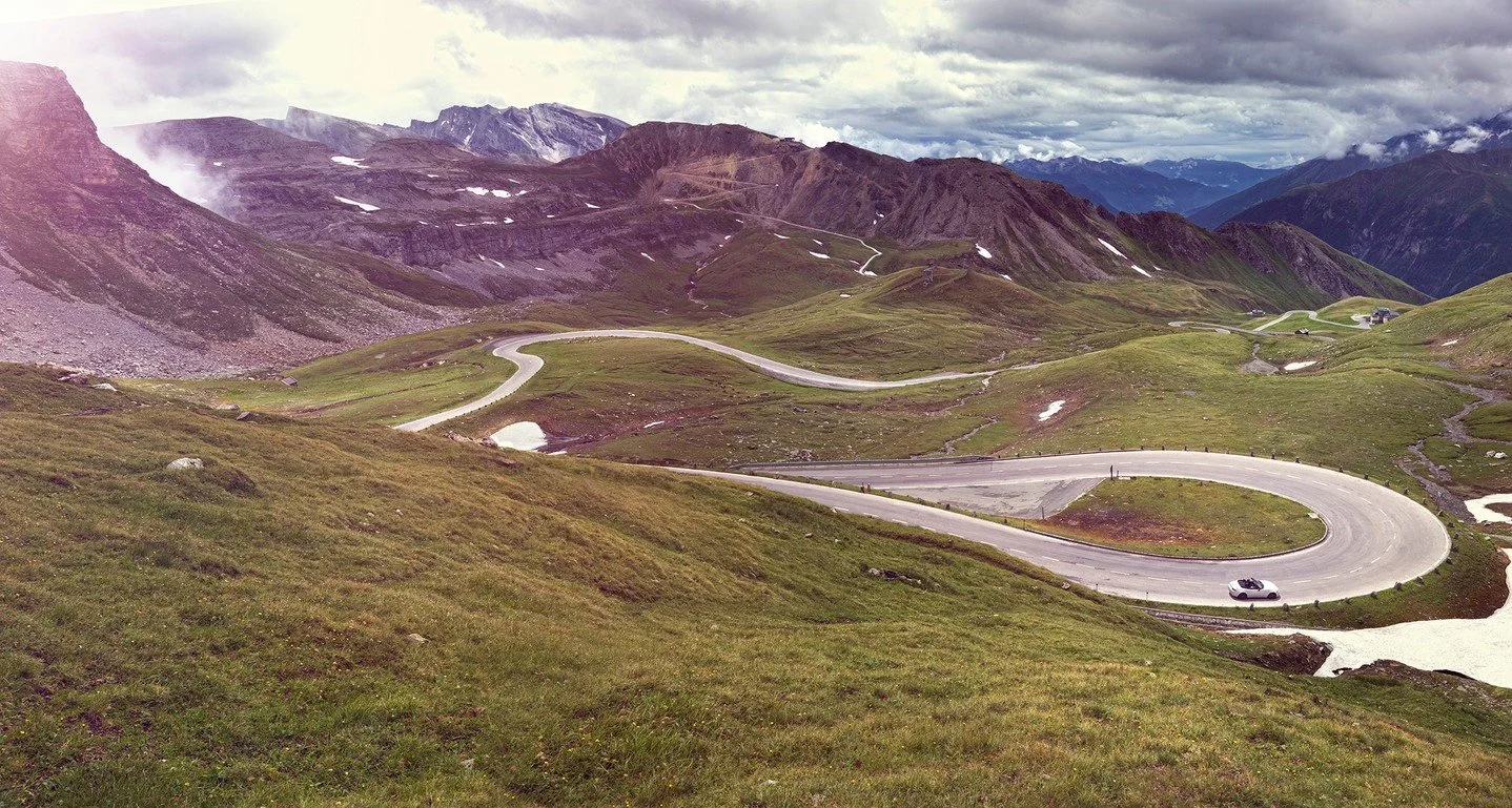 #switchbacksaturday on the Grossglockner High Alpine Road 🇦🇹⁠
⁠
The Grossglockner was built in the heart of Hohe Tauern National Park, solely with tourism in mind. Actually, make that  driving in mind.⁠
⁠
The engineers who blasted this road out of 
