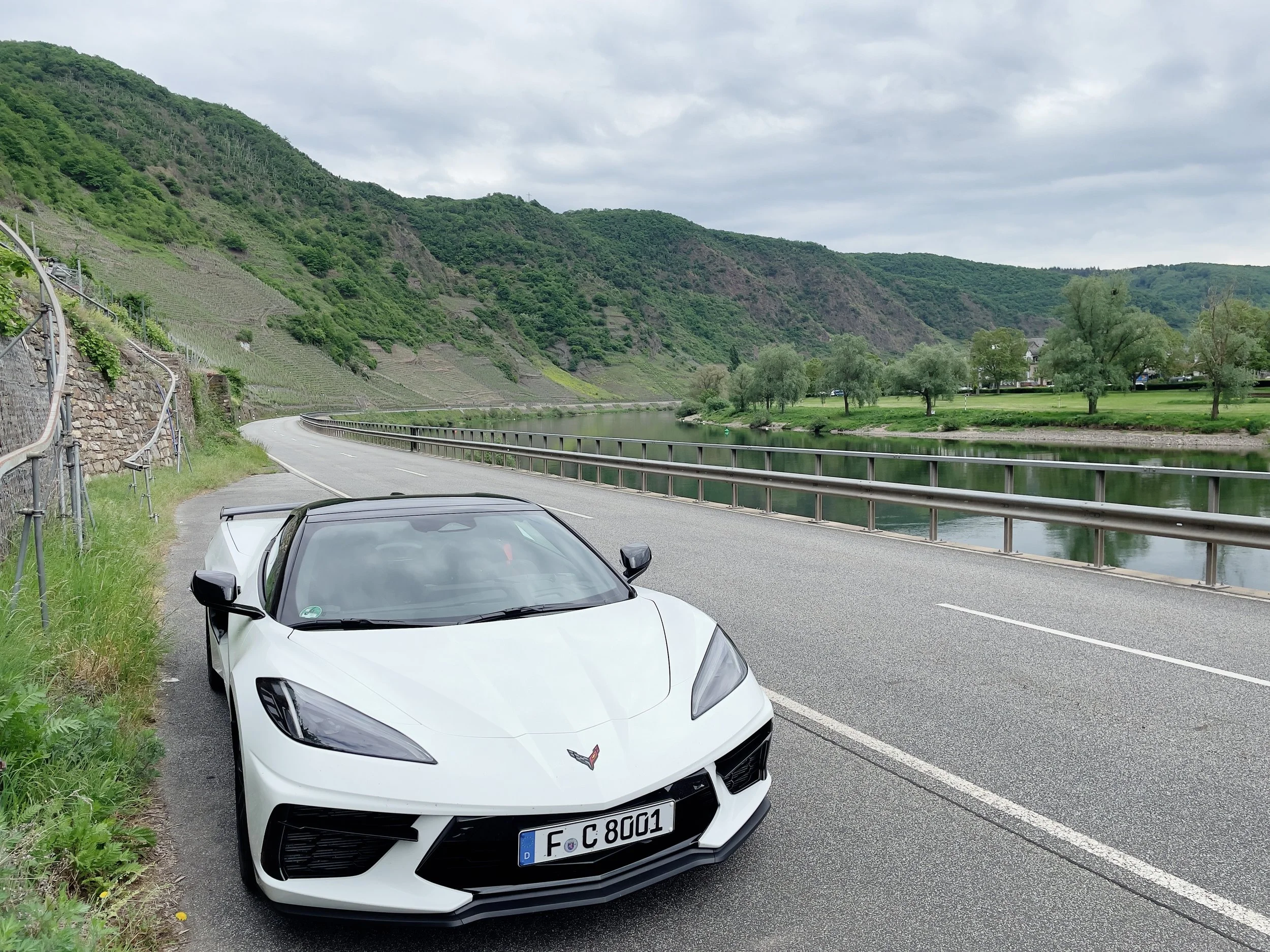 Corvette on road to Cochem Germany
