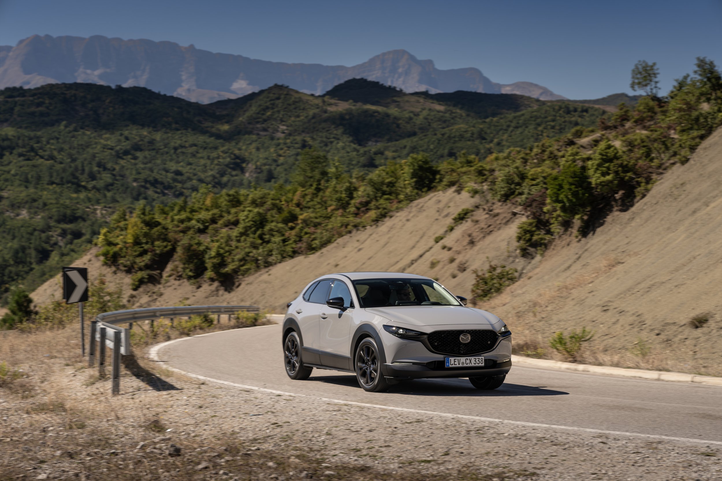 Mazda CX-30 on Vjosa Valley road Albania