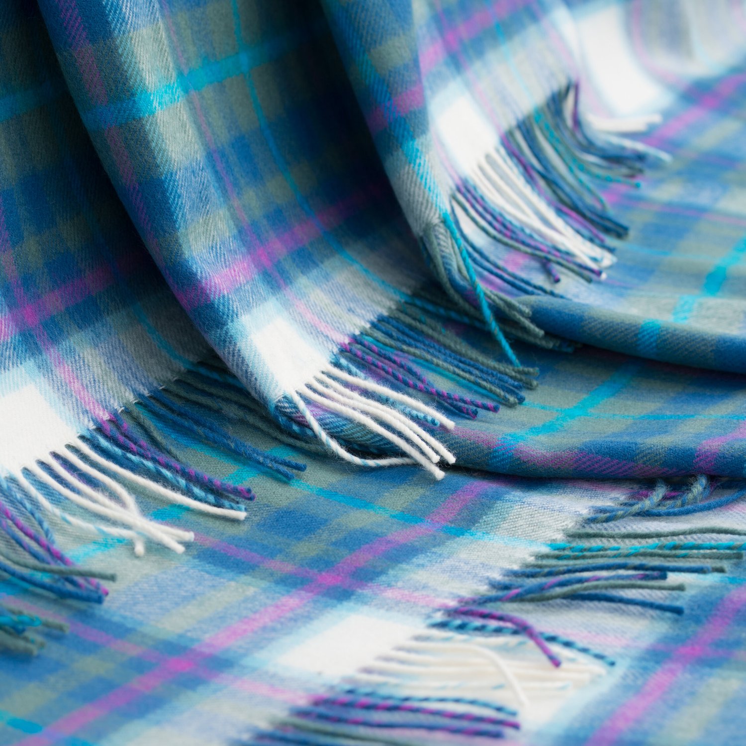 Lambswool Throw — Sound of Iona — Tartan inspired by the beautiful