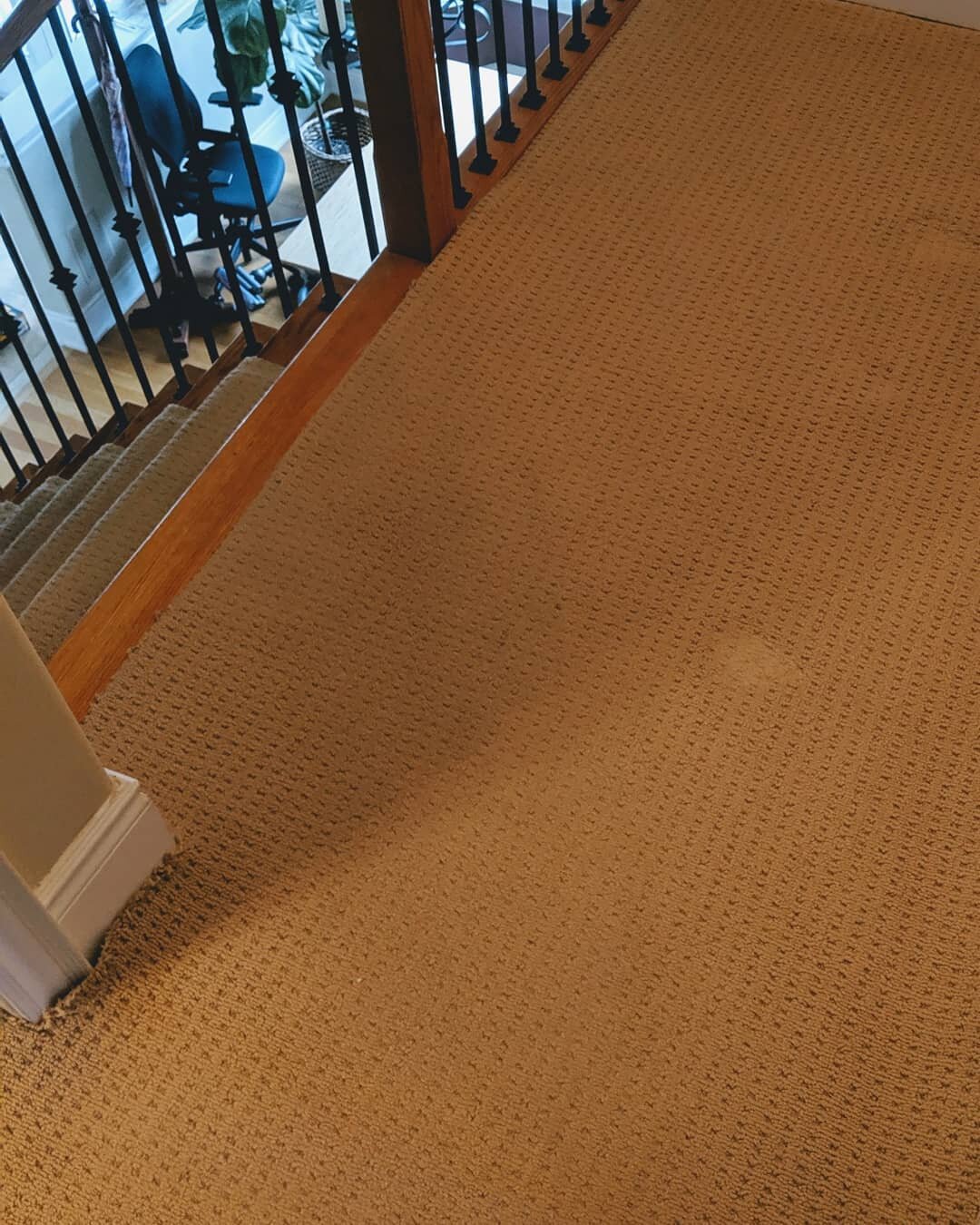 From worn out carpet to beautiful matching hardwood #flooring #hardwoodfloors #bovaflooring