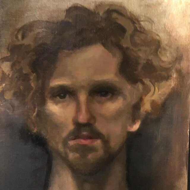 Portrait of Kim #oilpainting #portraiture #portraitpainting #faces #iloveart #ilovepainting #elizabethdayart #londonfineartstudios #venicebiennale