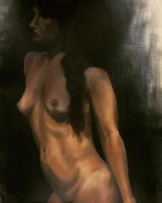Tatiana #BrickLaneGalleryOpenCall #oilpaintings #femalenude #femaleform #drawingfromlife #paintingfromlife #londonfineartstudios #elizabethdayart