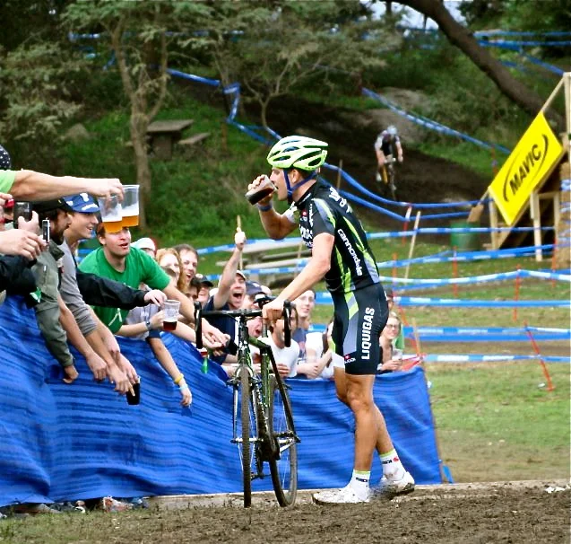 Why's everyone else racing so hard? There's FREE beer here.