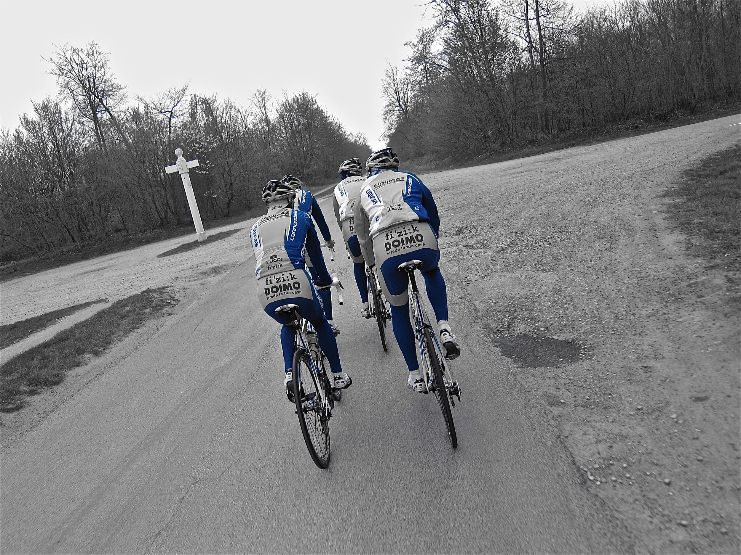Day before Roubaix. Compiegne, France.