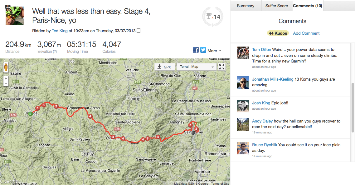 Template: shower, food, massage, stretch, food, sleep, rest, repeat.