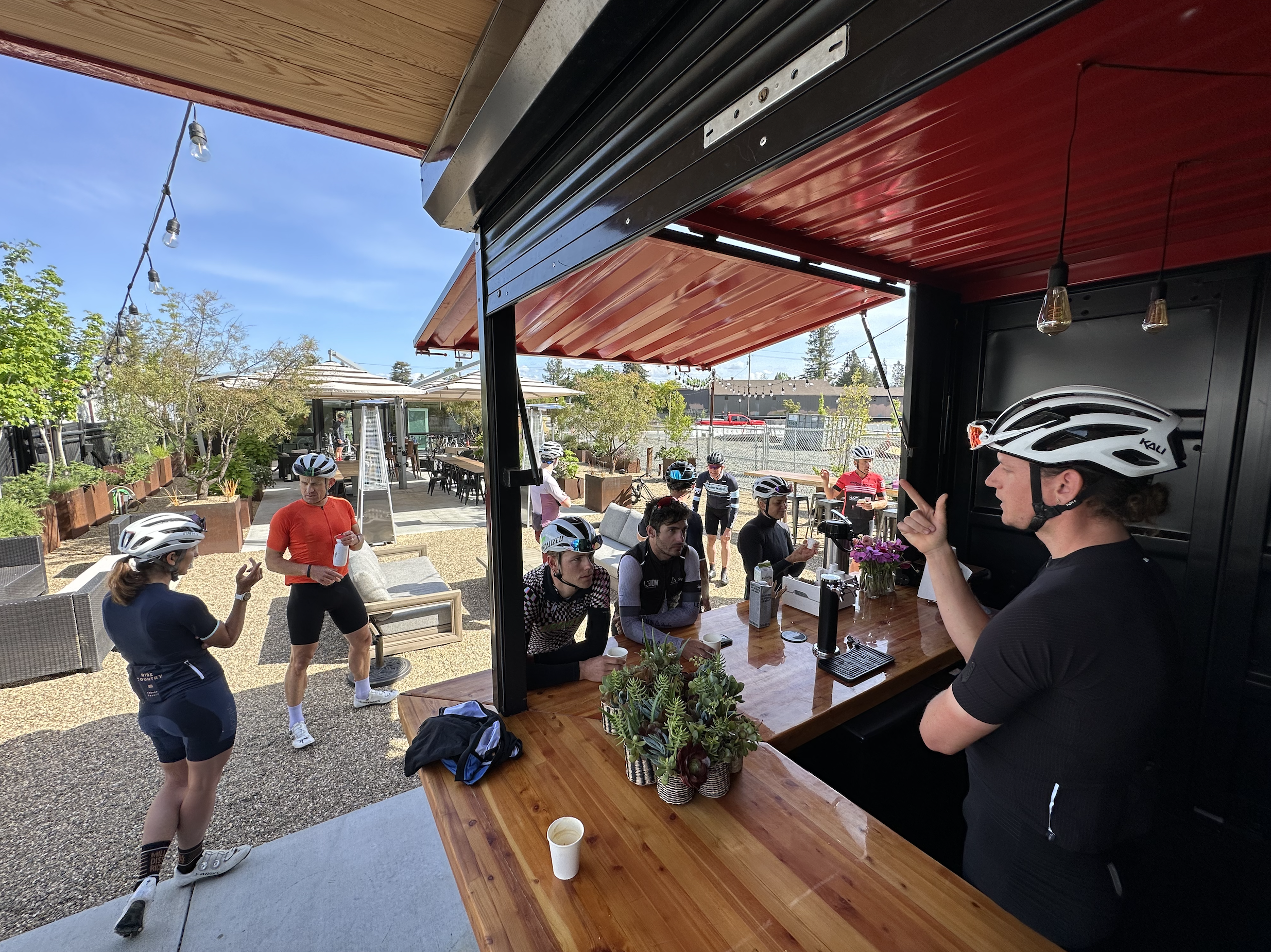 There is an enormous amount of horsepower in this photo. Toasters Ride pre-ride