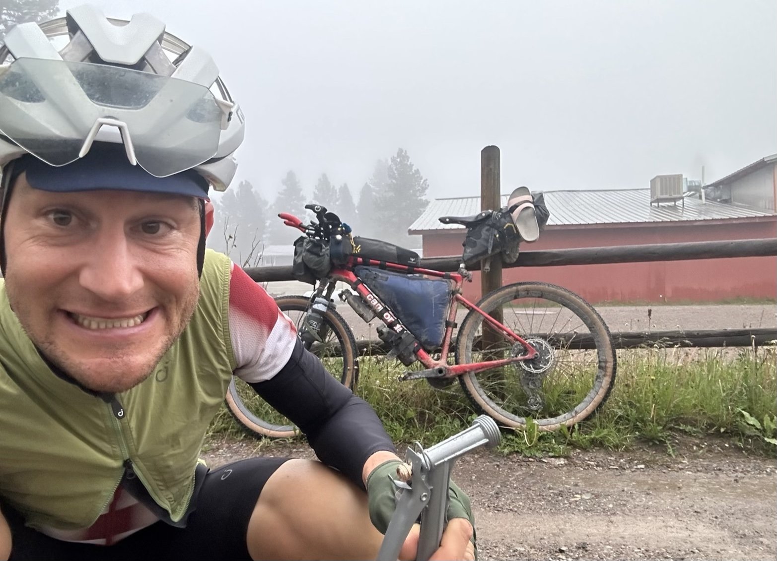 The morning pre-ride bike wash